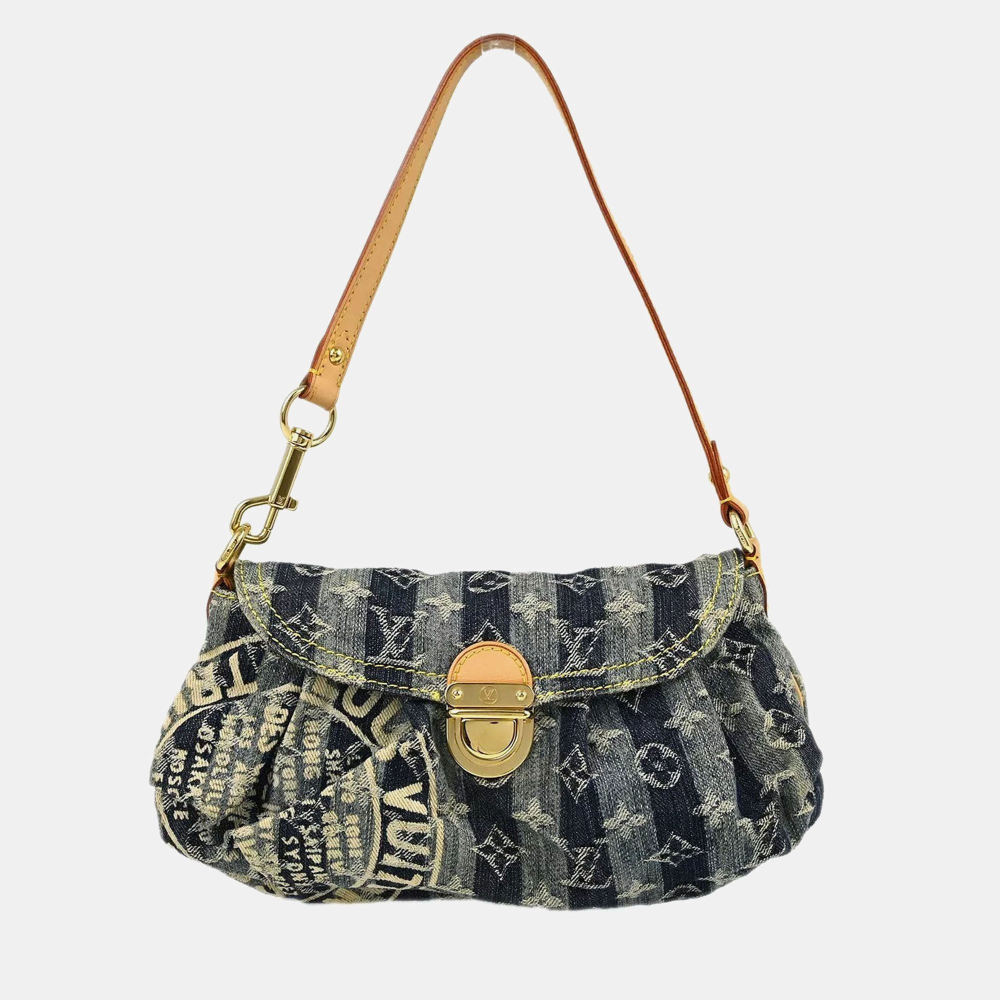 

Louis Vuitton Blue Monogram Denim Mini Pleaty Raye Handbag