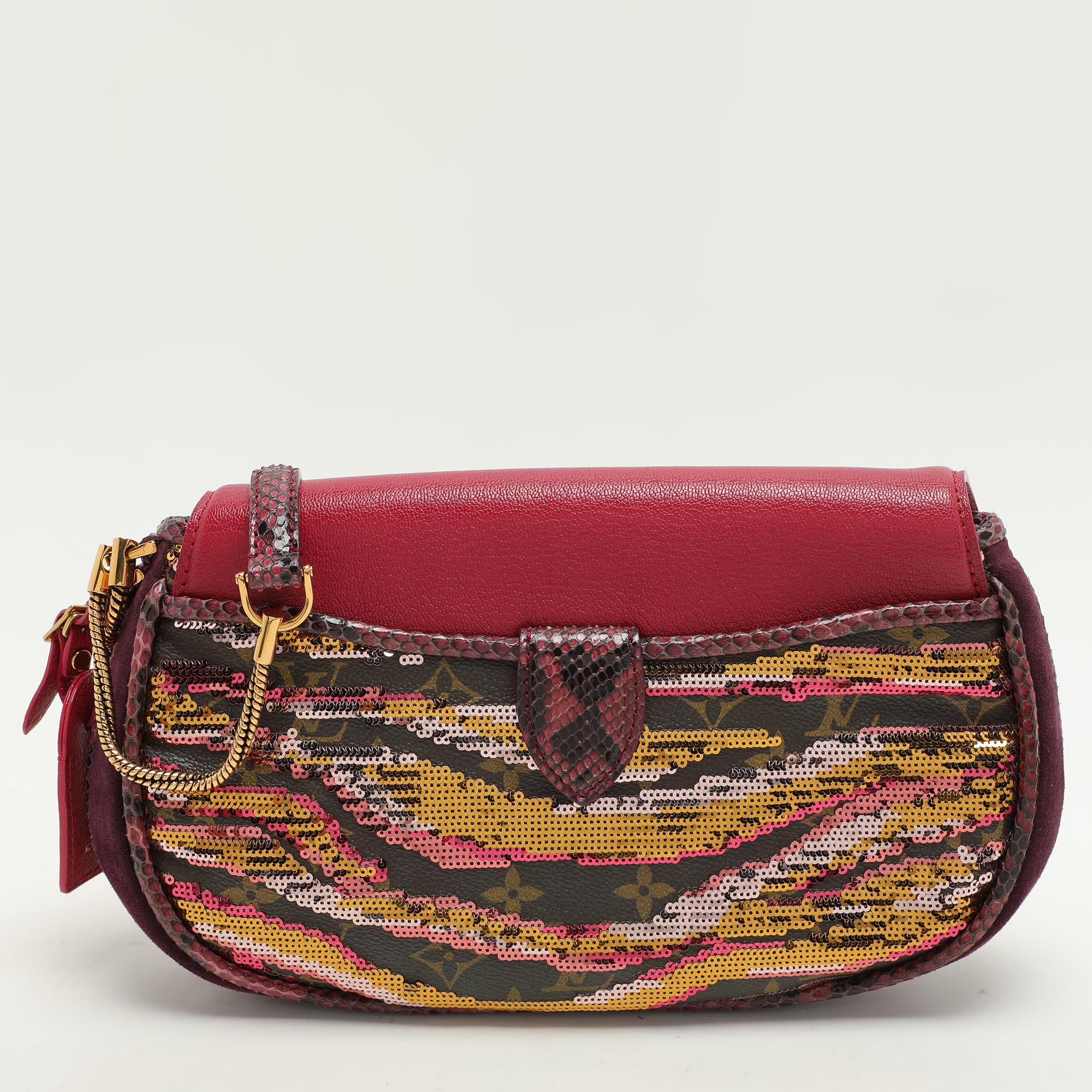 Louis Vuitton Multicolor Monogram Canvas and Sequin Savage Club Clutch 