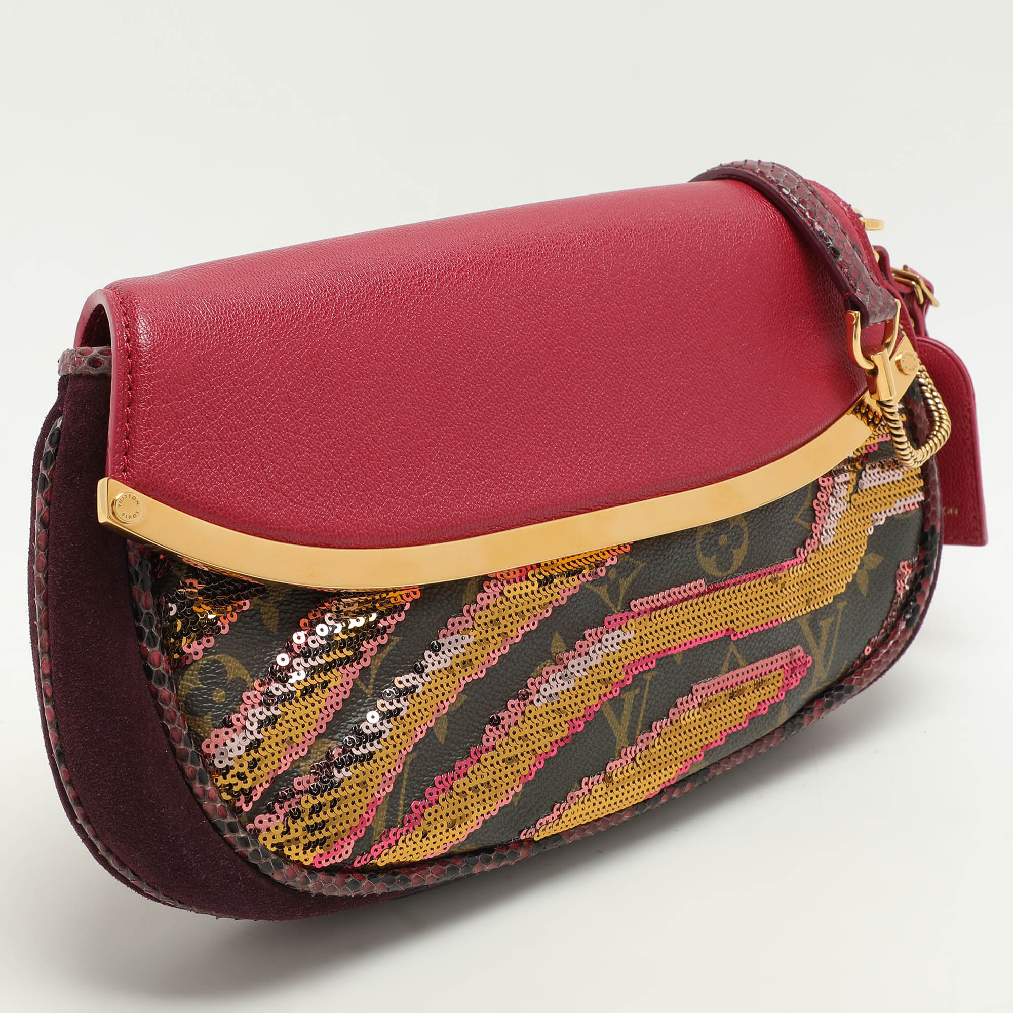 Louis Vuitton Multicolor Monogram Canvas and Sequin Savage Club Clutch 