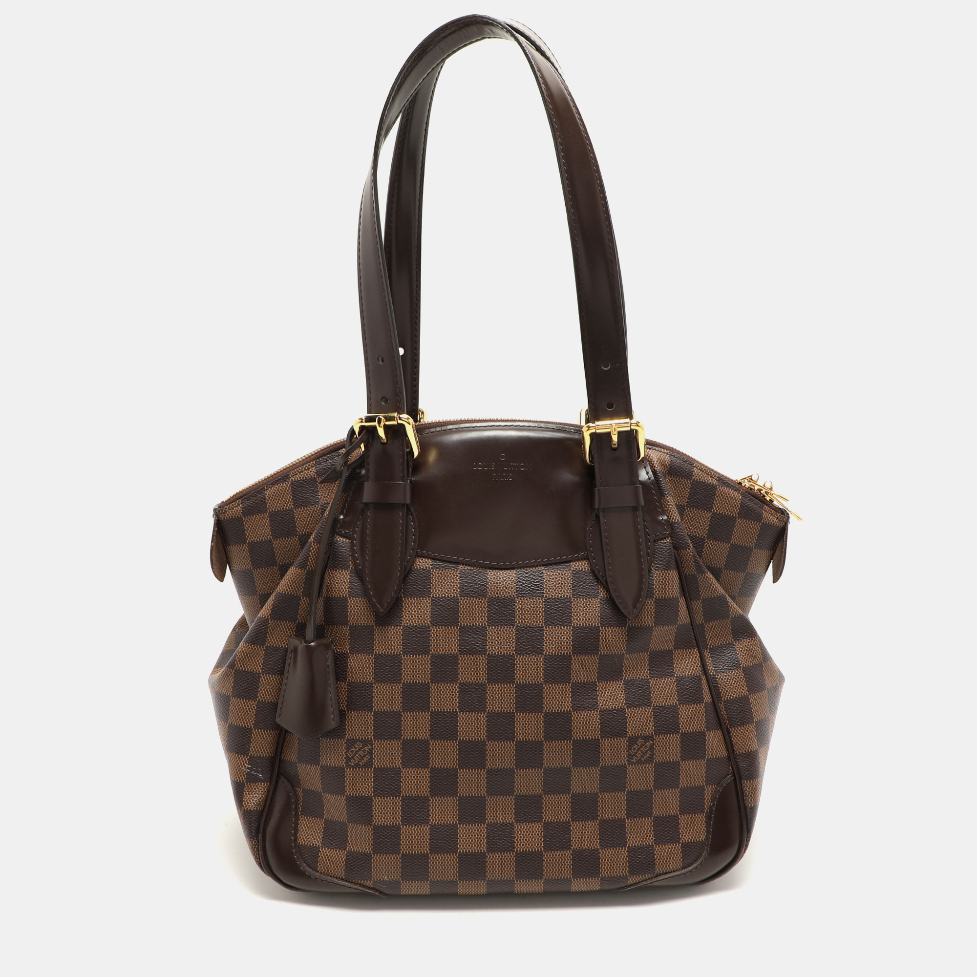 Pre-owned Louis Vuitton Damier Ebene Canvas Verona Gm Bag In Brown