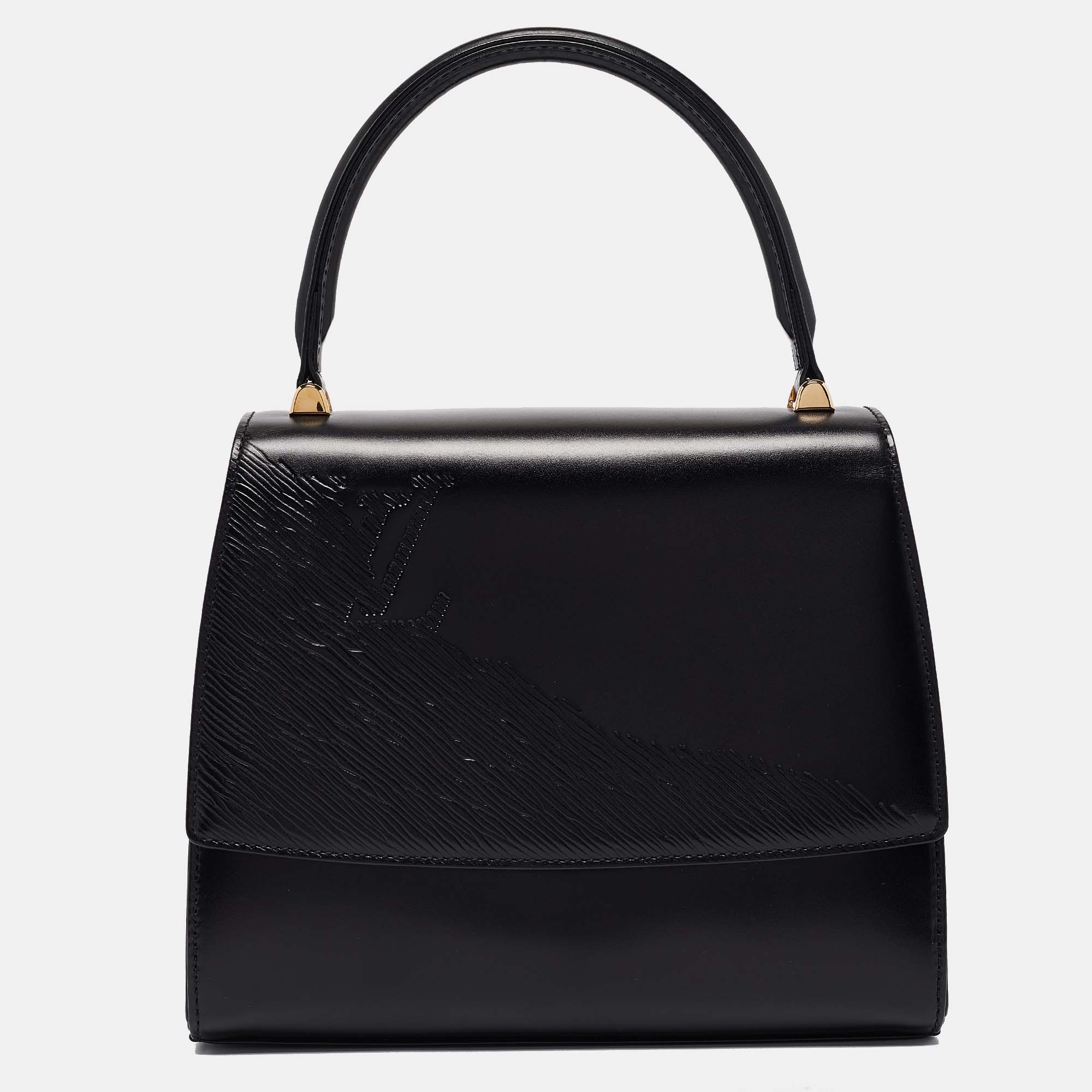 

Louis Vuitton Black Leather Opera Athens Bag