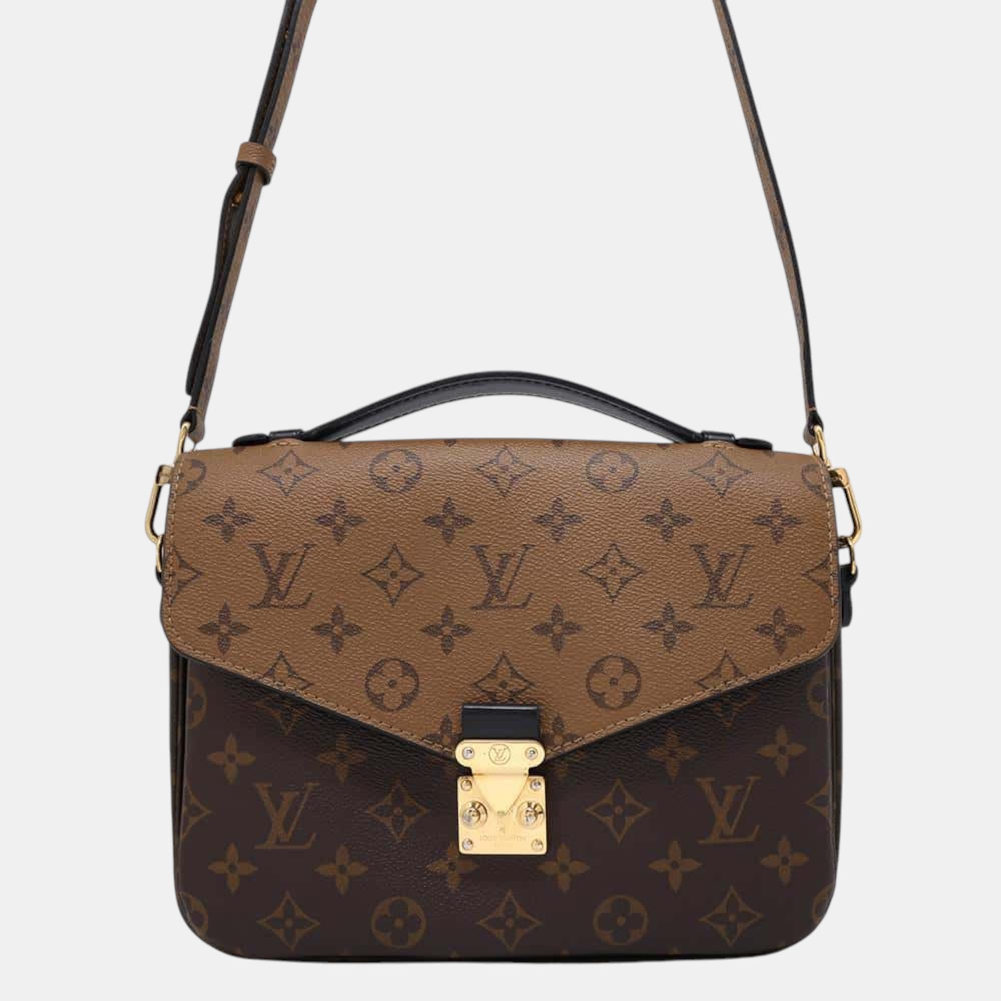 

Louis Vuitton Noir Monogram Reverse Canvas Pochette Metis bag Size MM, Brown