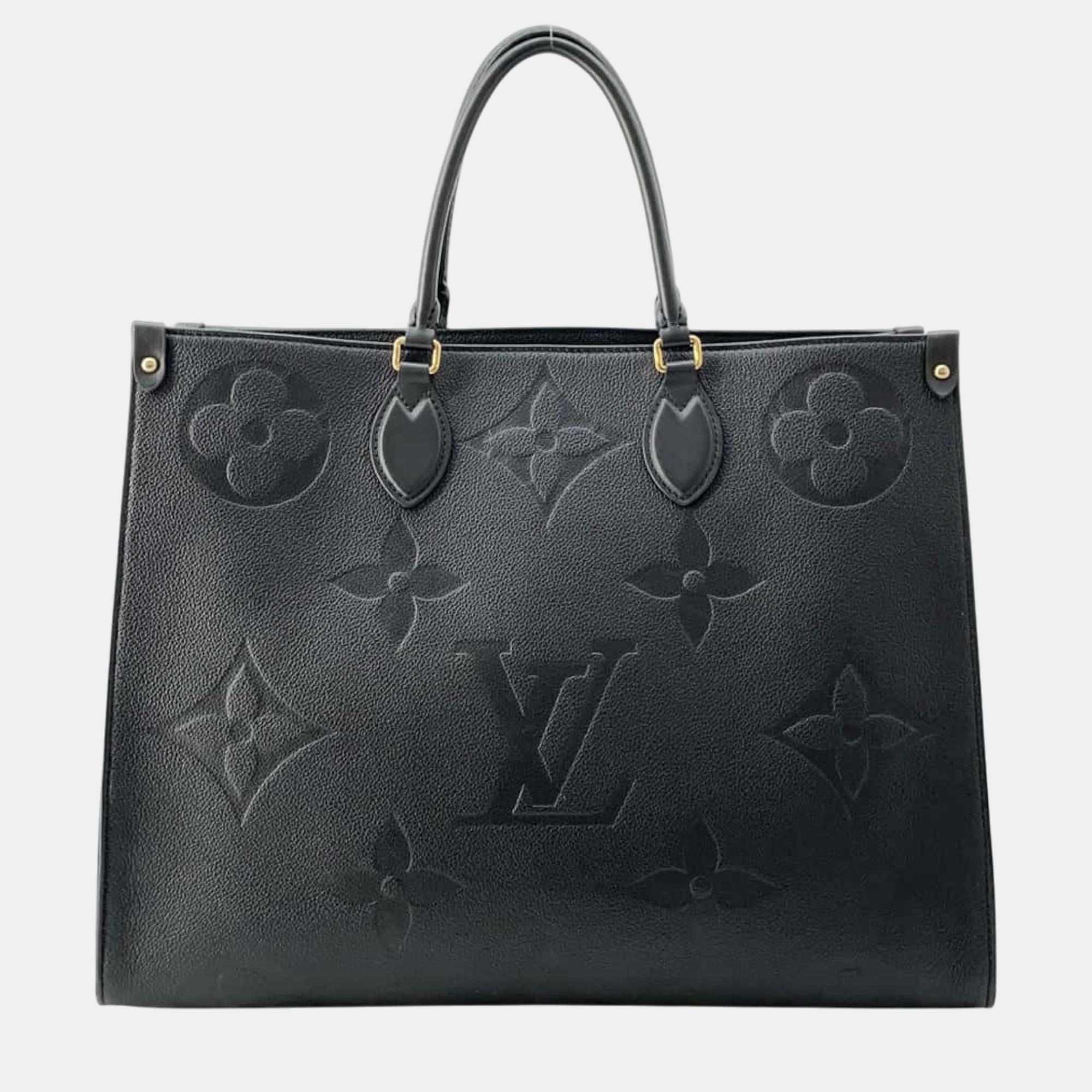 

Louis Vuitton Noir Monogram Empreinte Leather Onthego Size GM, Black