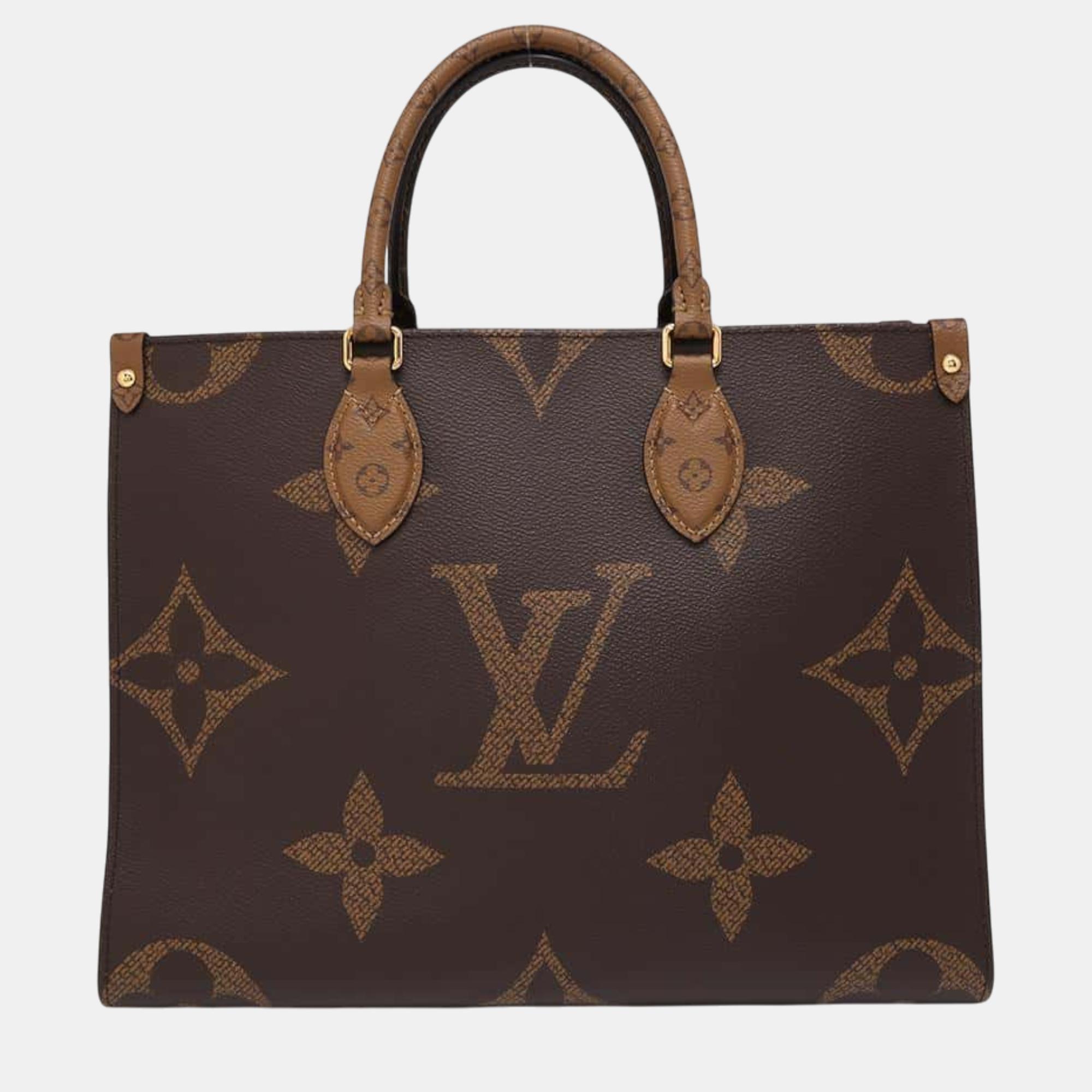 

Louis Vuitton Red Monogram Monogram Reverse Canvas Monogram Onthego Giant Size MM, Brown