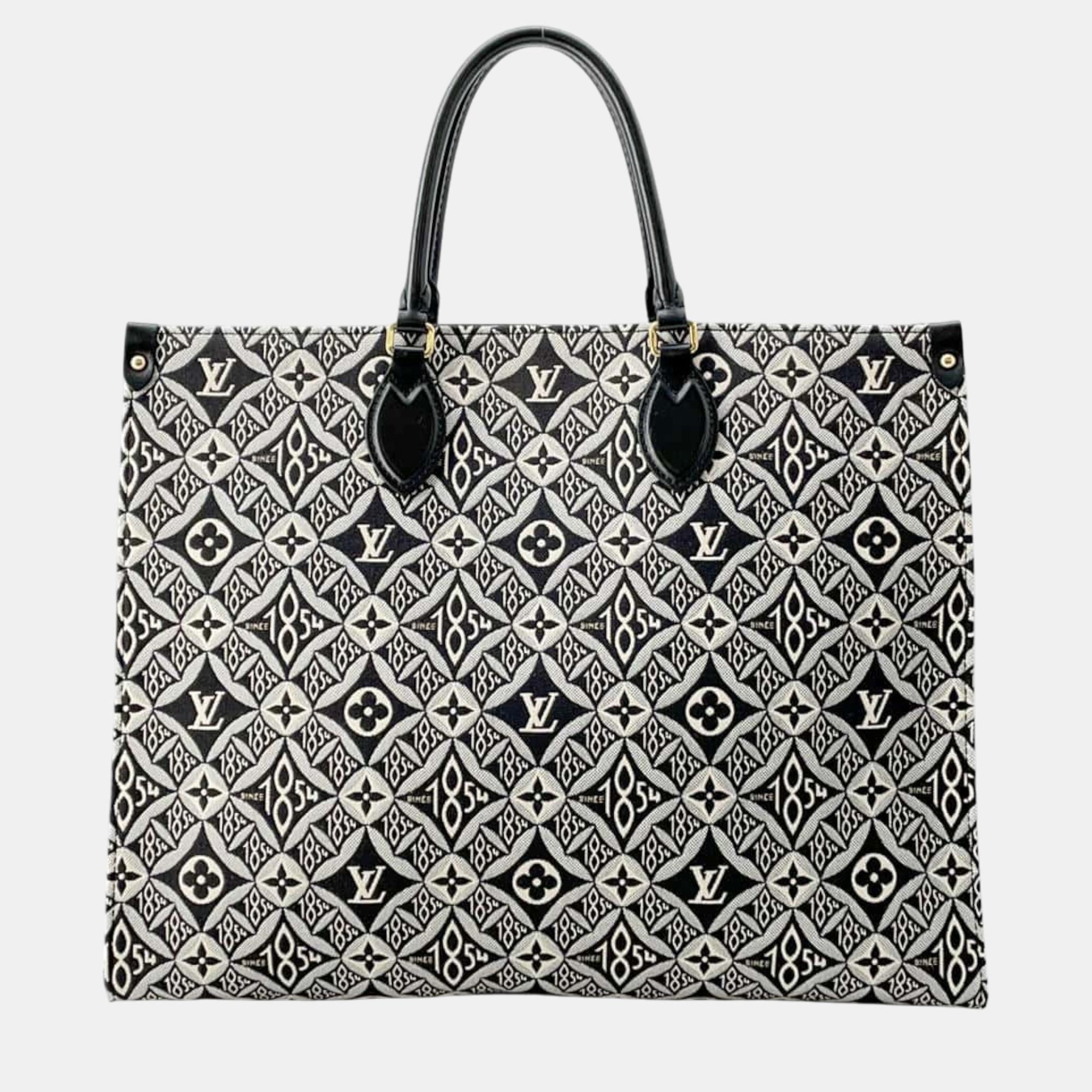 

Louis Vuitton Noir Monogram Jacquard Onthego Size GM, Black