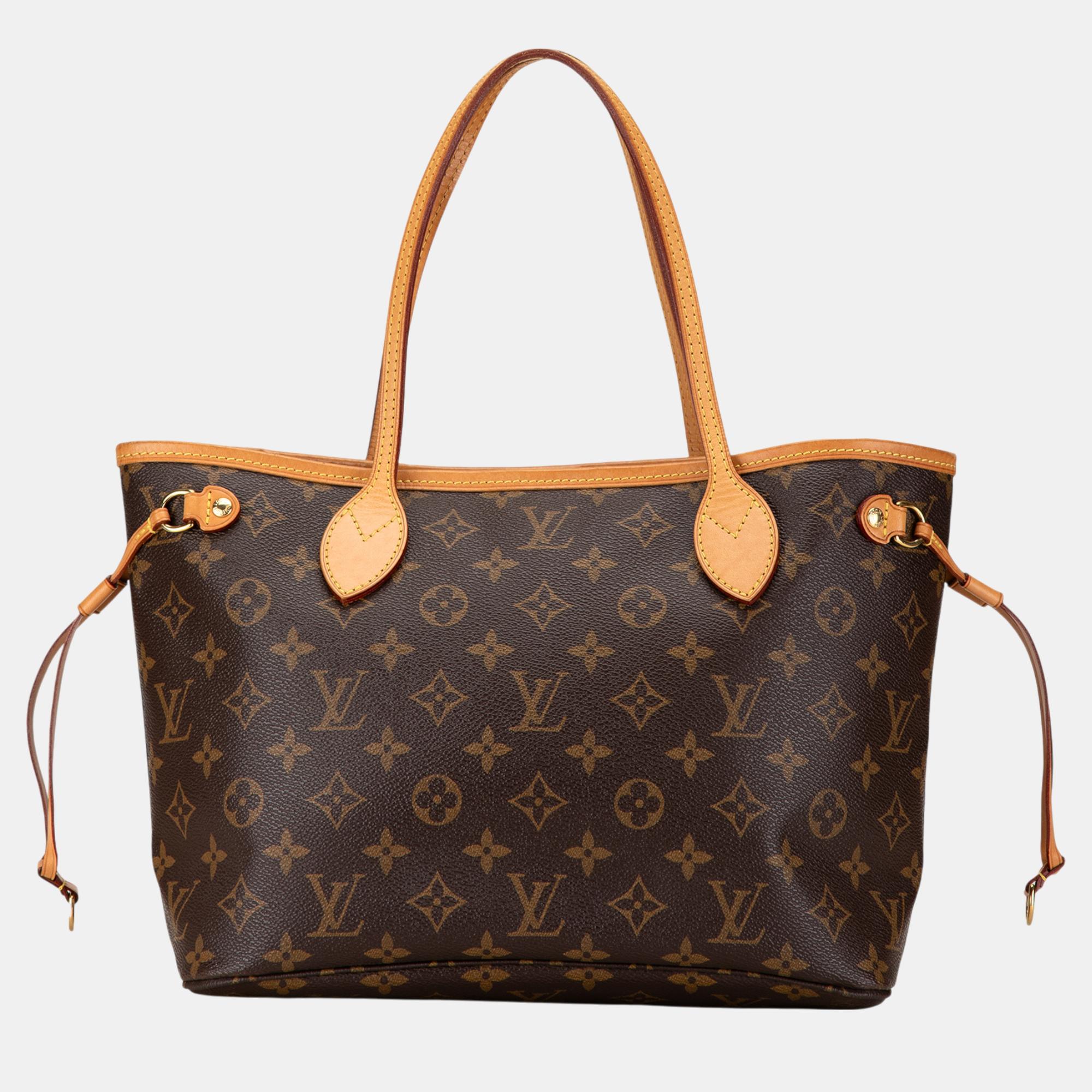 

Louis Vuitton Brown Monogram Neverfull PM