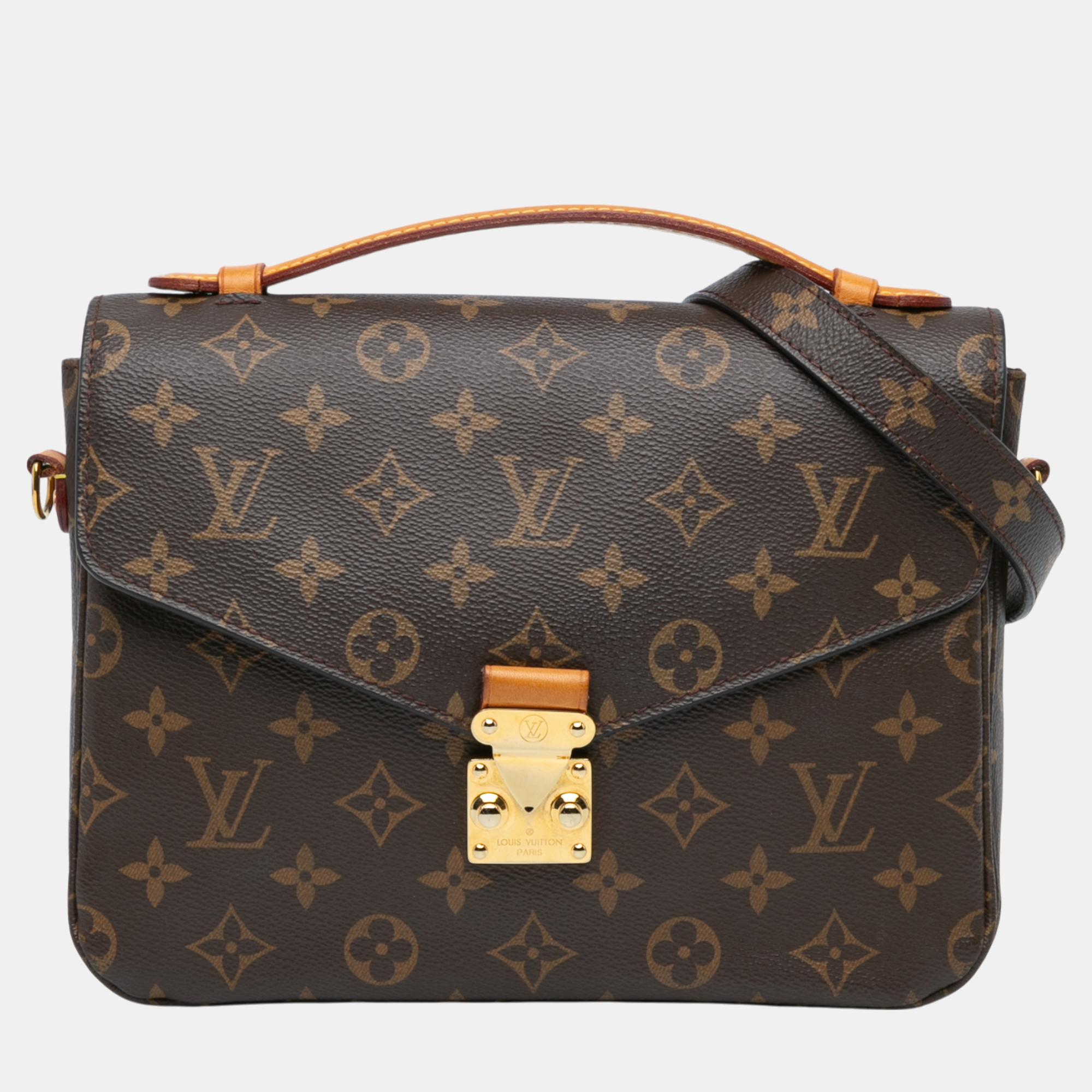 

Louis Vuitton Brown Monogram Pochette Metis