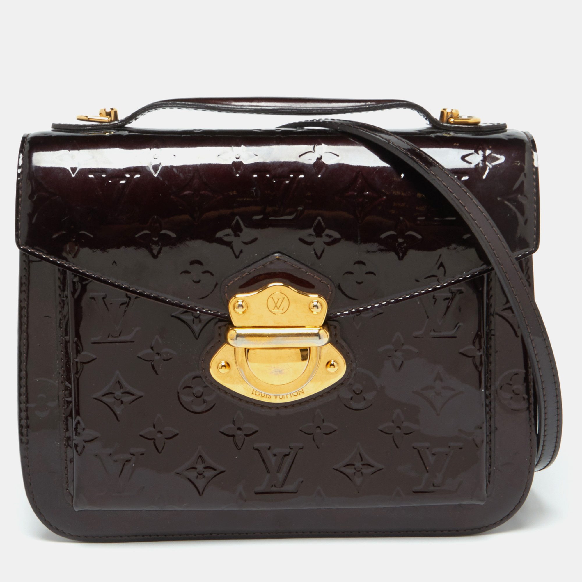 

Louis Vuitton Amarante Monogram Vernis Mirada Bag, Burgundy