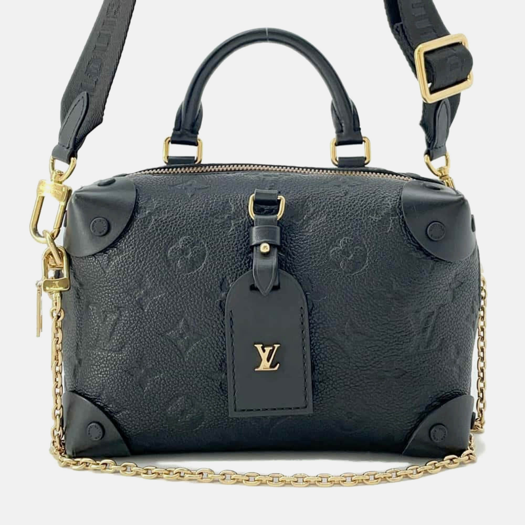 

Louis Vuitton Noir Monogram Empreinte Leather Petite Malle Souple bag, Black