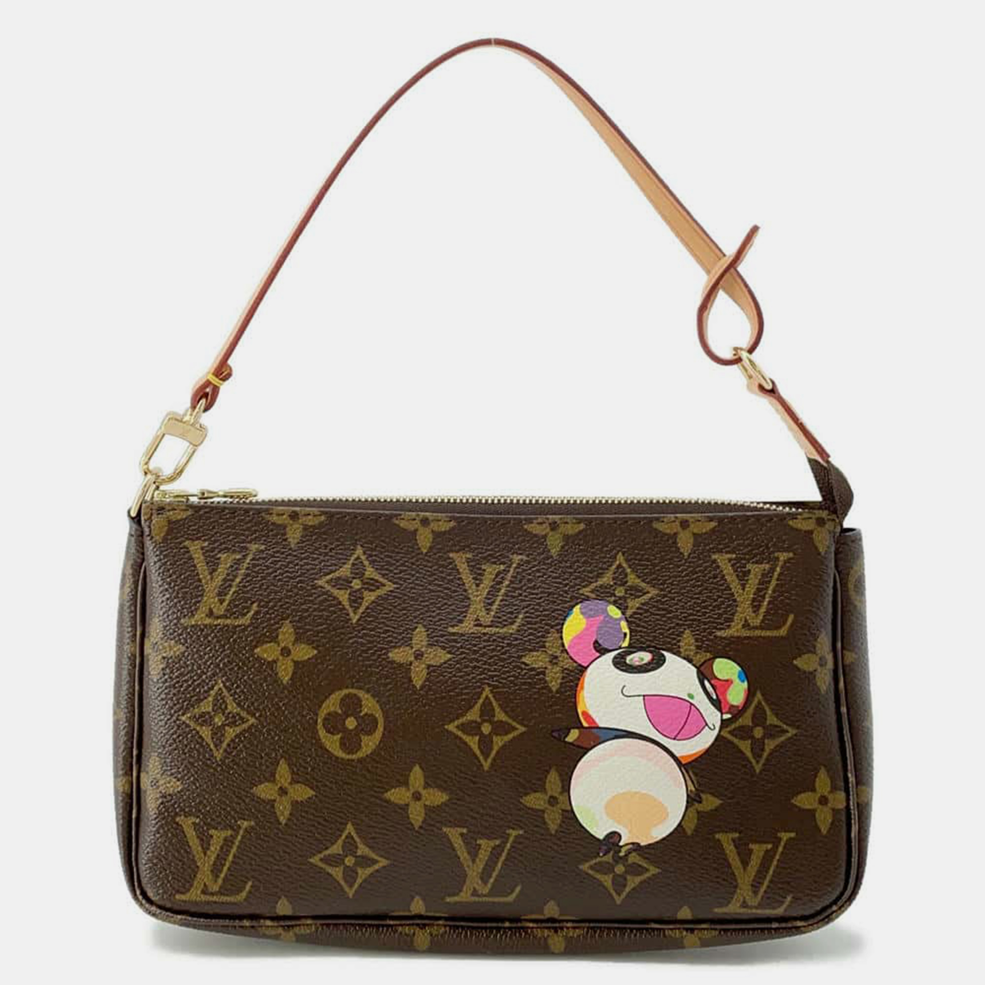 

Louis Vuitton Pochette Accessoires Brown Monogram Panda Takashi Murakami