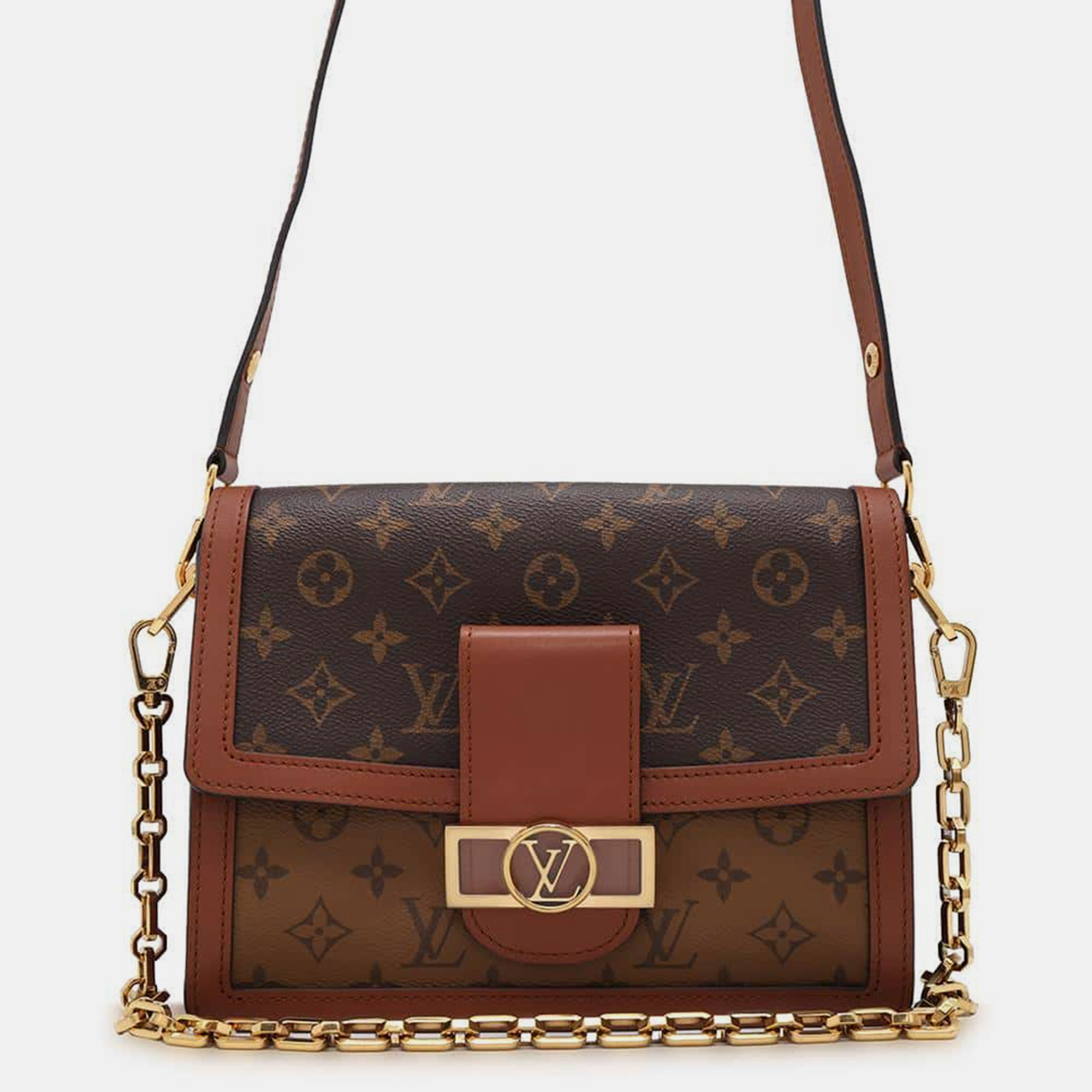 

Louis Vuitton Noir Monogram Monogram Reverse Canvas Dauphine Size MM, Brown