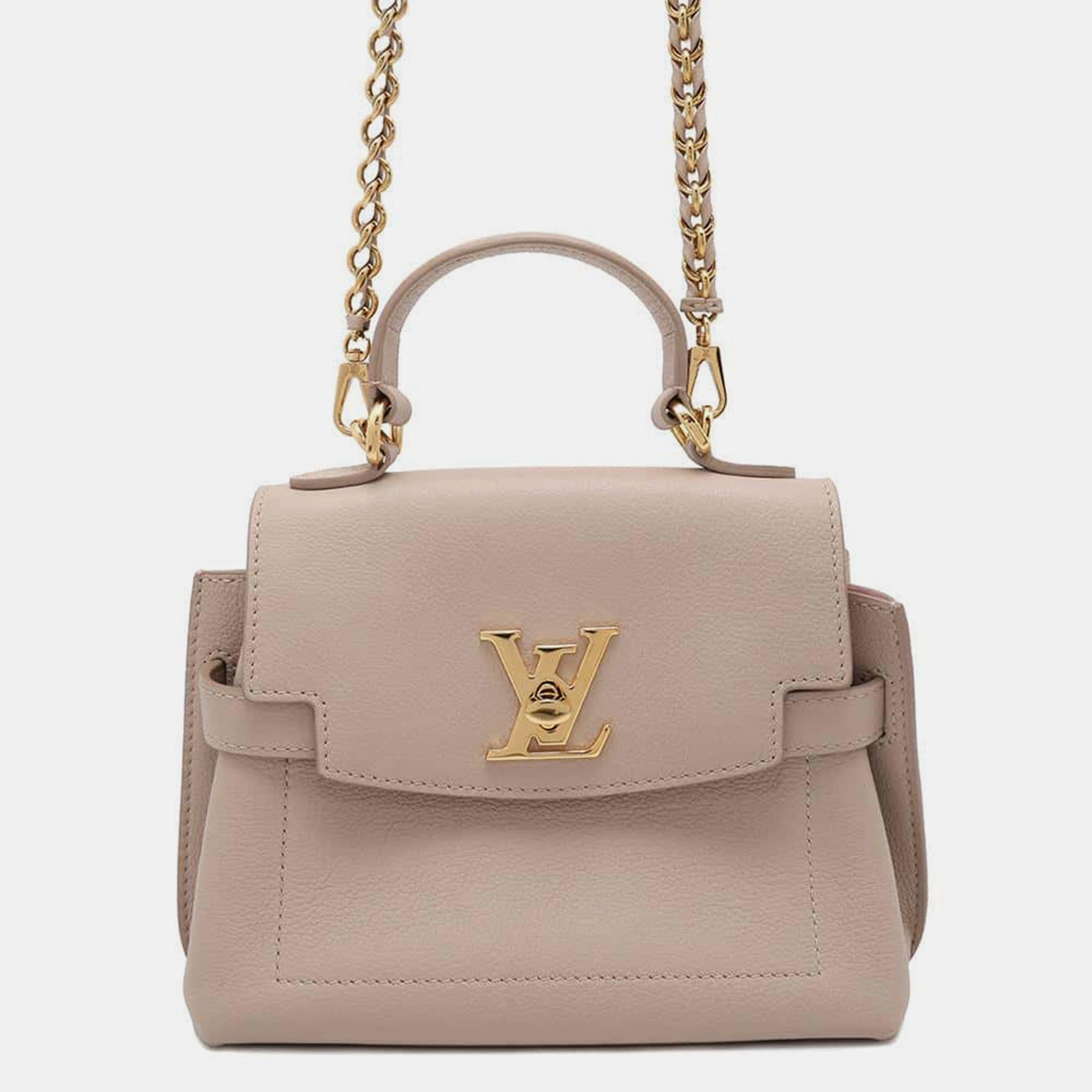 

Louis Vuitton Greige Grained Calf Leather Lockme Ever Size MINI, Grey