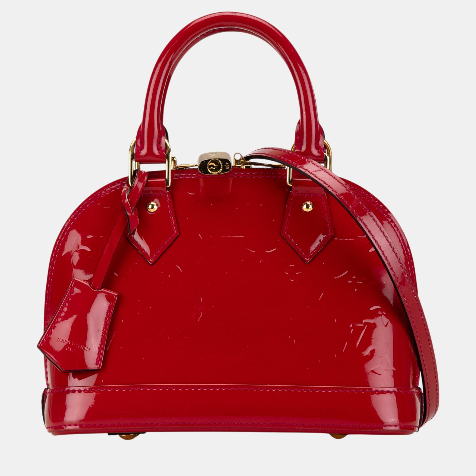 

Louis Vuitton Red Monogram Vernis Alma BB