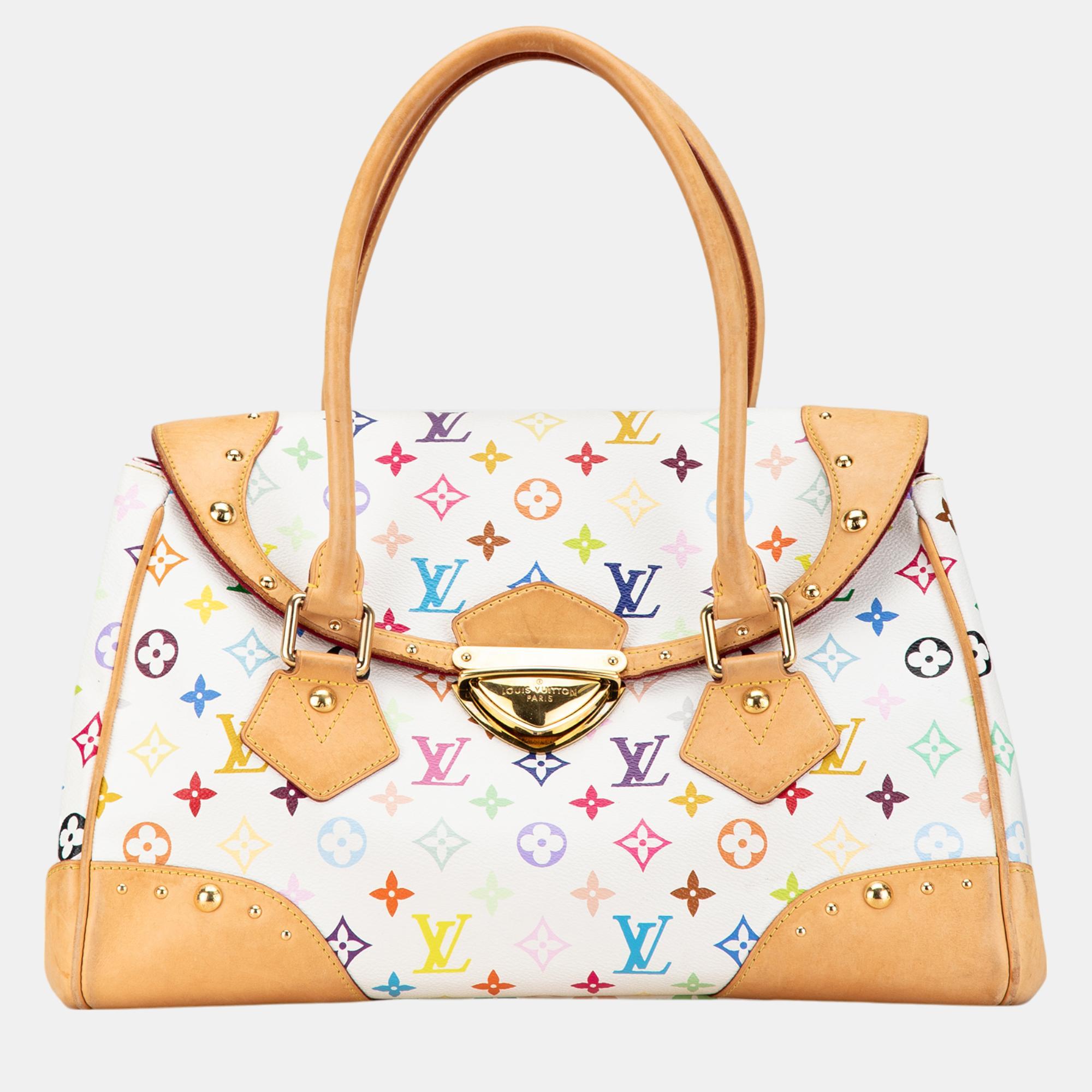 

Louis Vuitton White Monogram Multicolore Beverly GM