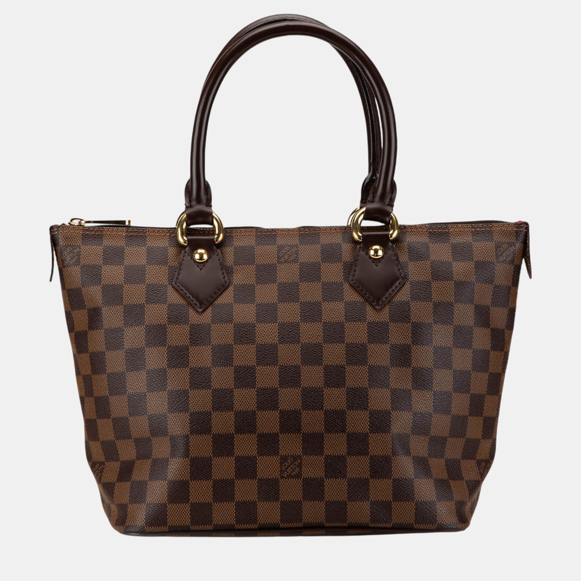 

Louis Vuitton Brown Damier Ebene Saleya PM