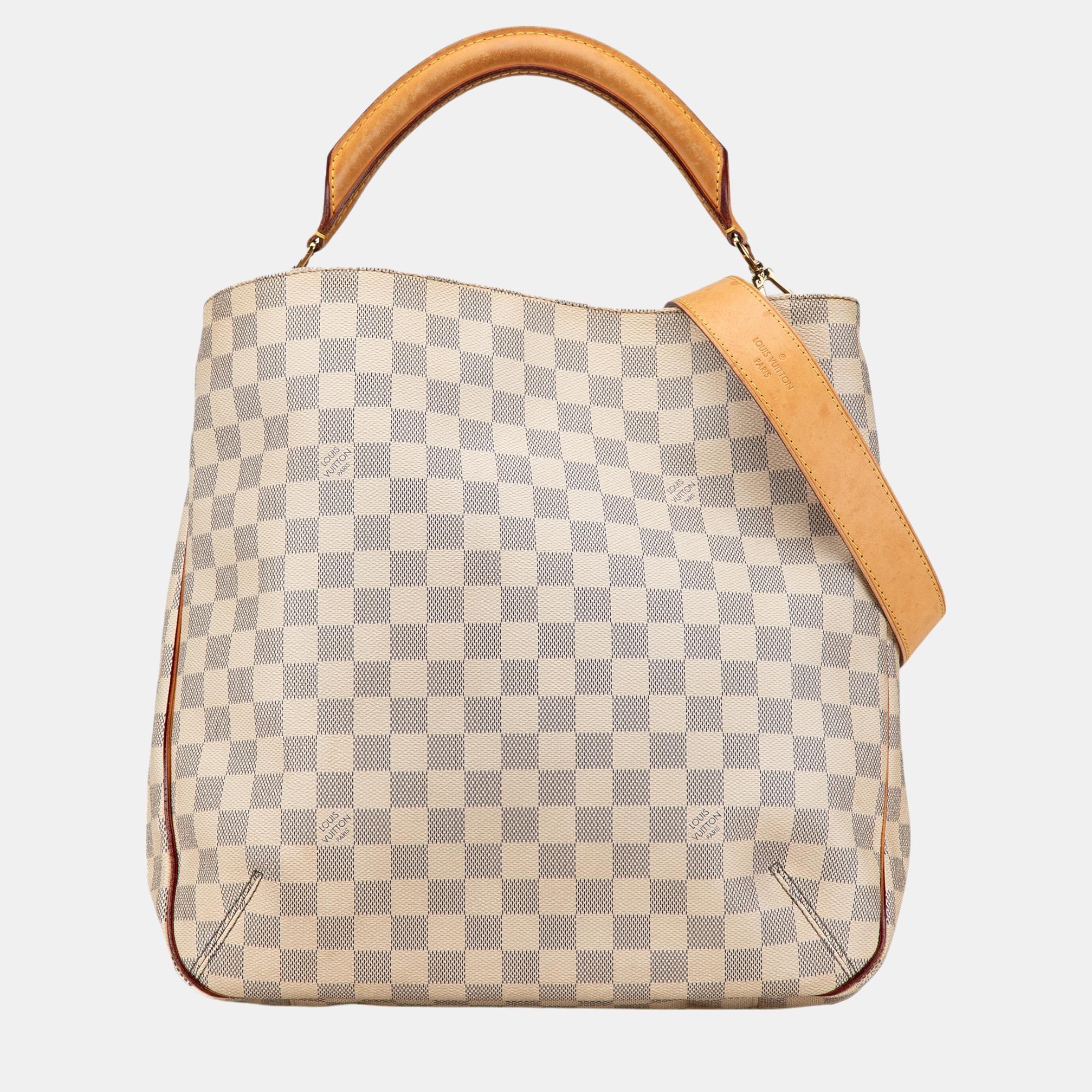 

Louis Vuitton White/Blue Damier Azur Soffi