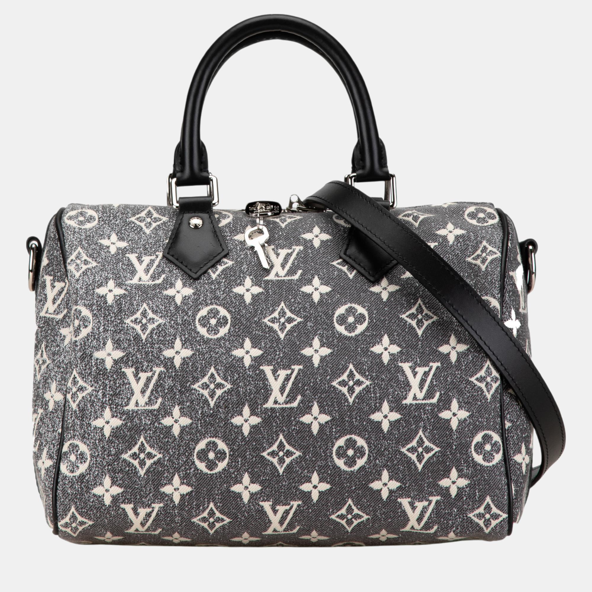 

Louis Vuitton Grey Monogram Jacquard Denim Speedy Bandouliere 25