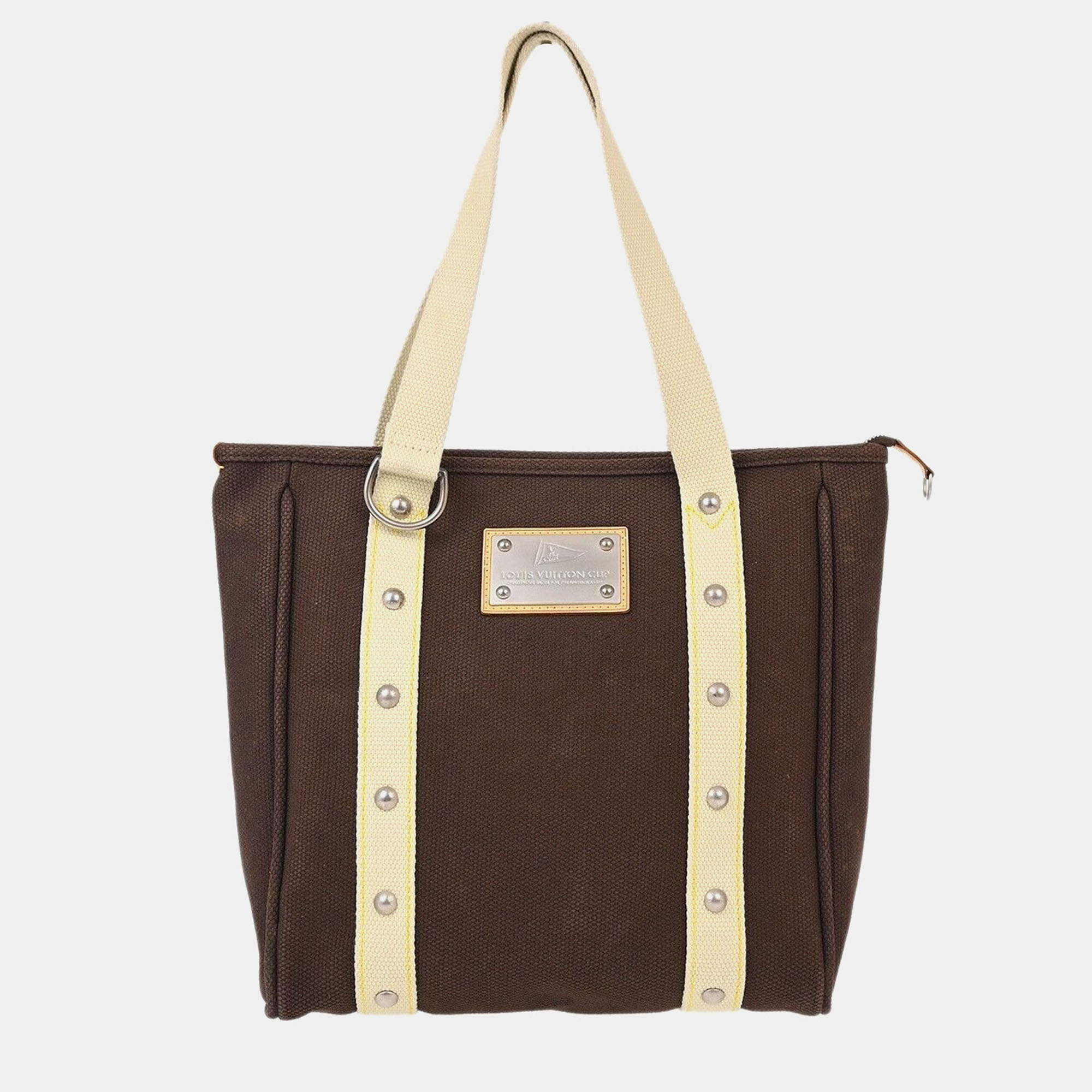 

Louis Vuitton Brown Antigua Cabas Mm Tote Bag, Beige