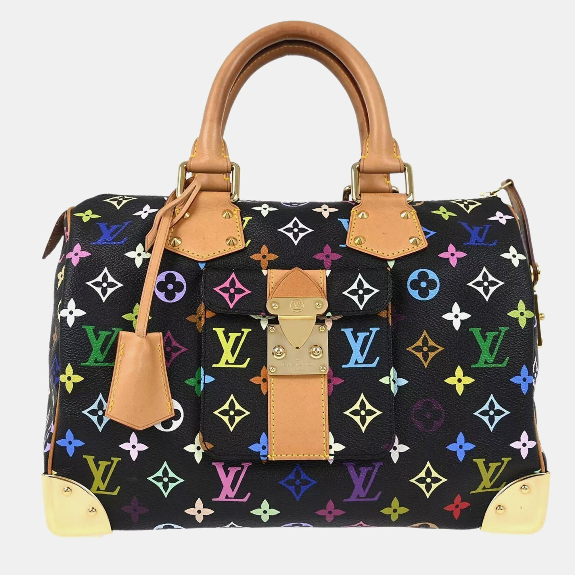 

Louis Vuitton Black Monogram Multicolor Speedy 30 Handbag