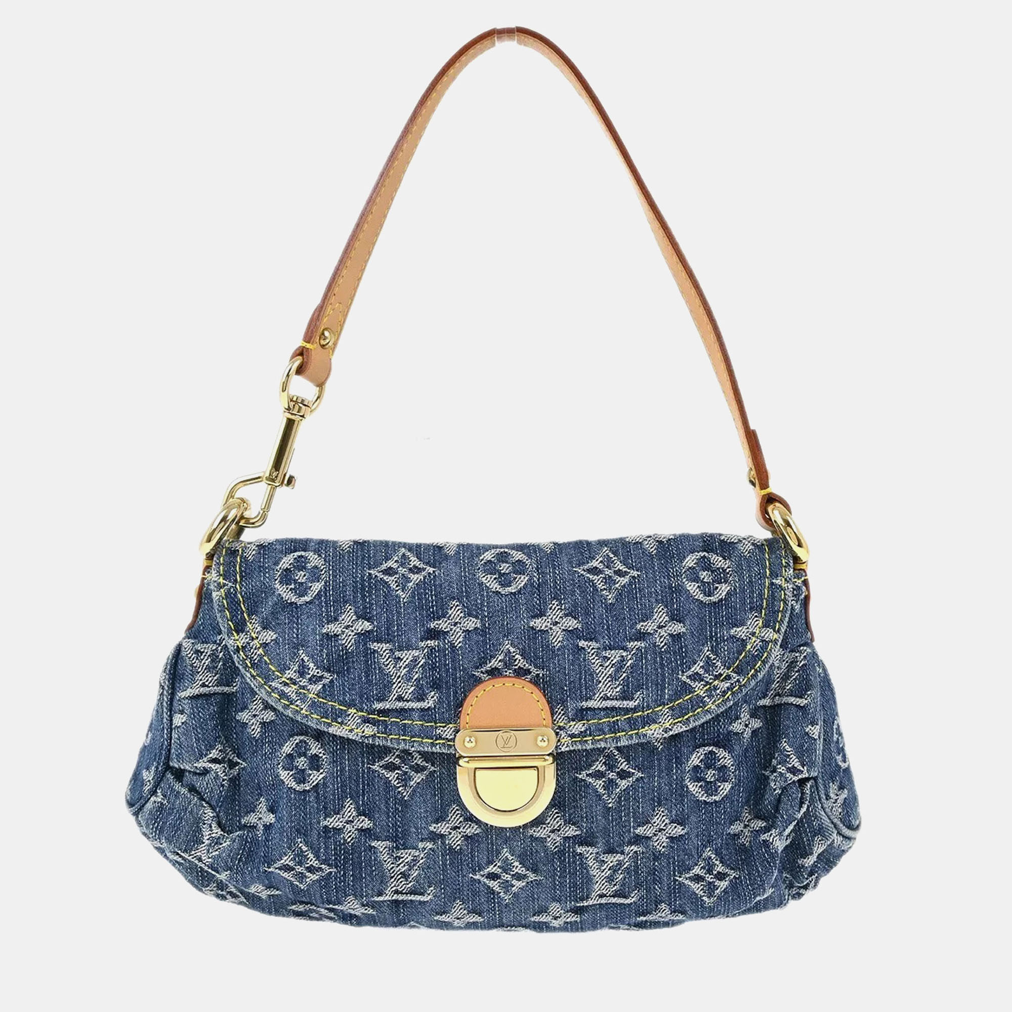 

Louis Vuitton Blue Monogram Denim Mini Pleaty Handbag