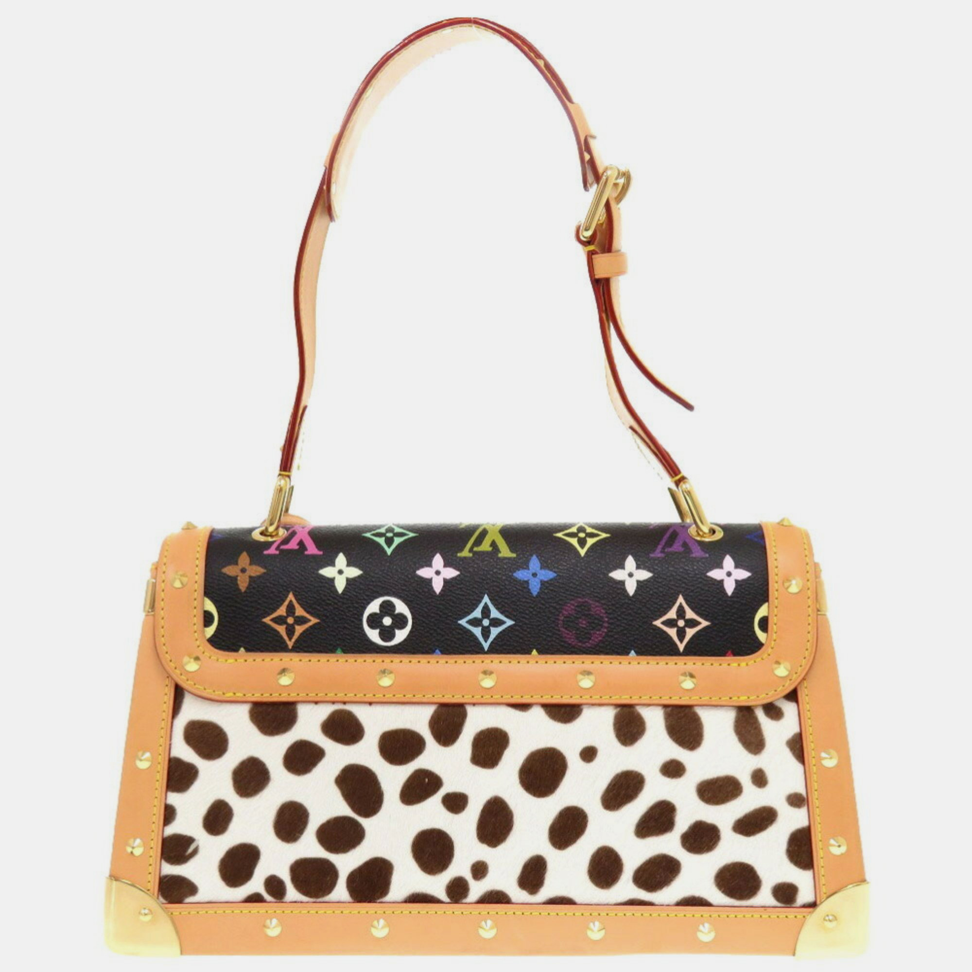 Louis Vuitton Sac Dalmatian Monogram Multicolor Pony Noir Shoulder Bag 