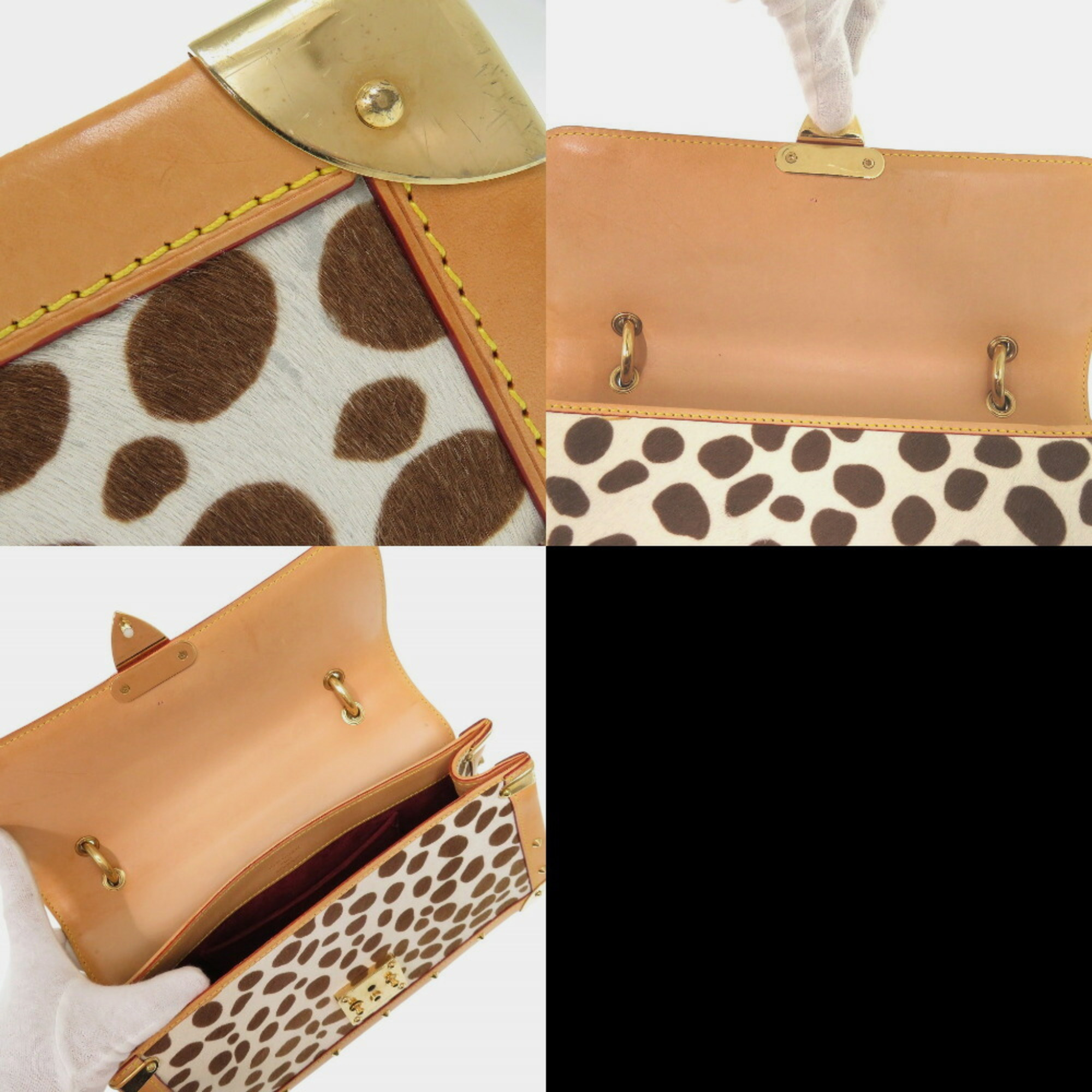 Louis Vuitton Noir Black Monogram Multicolor Sac Dalmatian Pony Shoulder Bag 