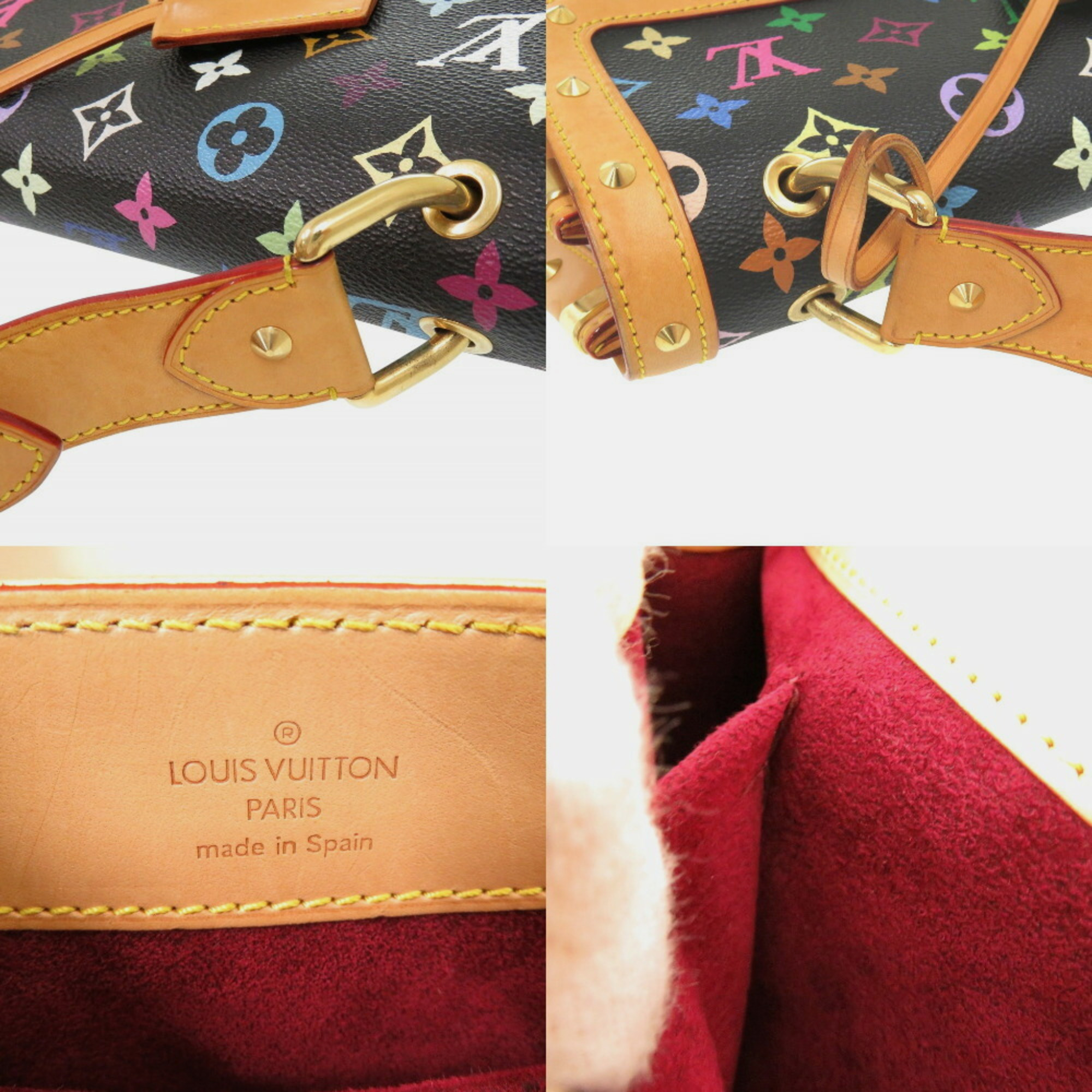 Louis Vuitton Noir Black Monogram Multicolor Sac Dalmatian Pony Shoulder Bag 