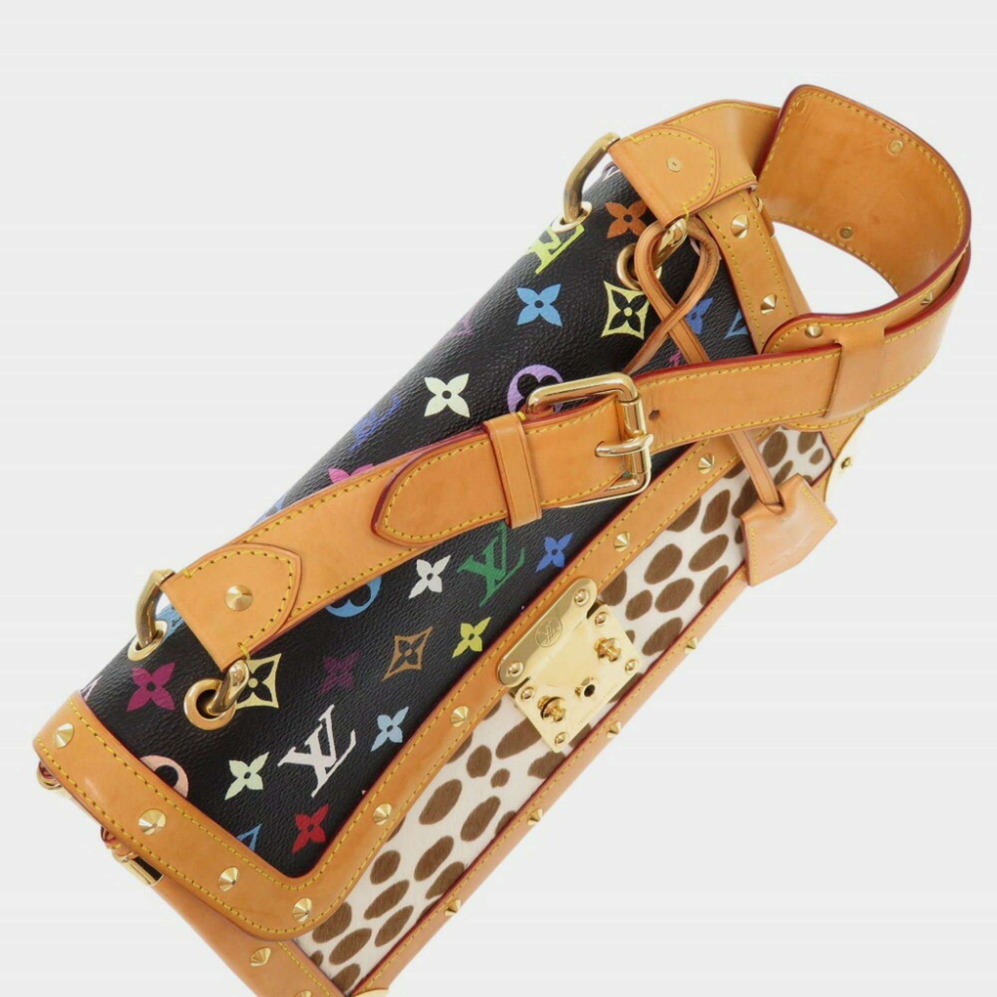 Louis Vuitton Noir Black Monogram Multicolor Sac Dalmatian Pony Shoulder Bag 
