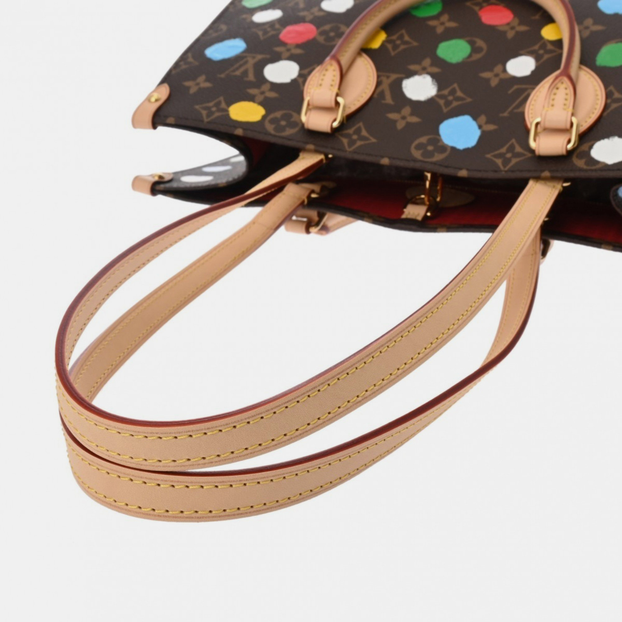 Louis Vuitton Brown/Multicolor Canvas Monogram On the Go MM Handbag 