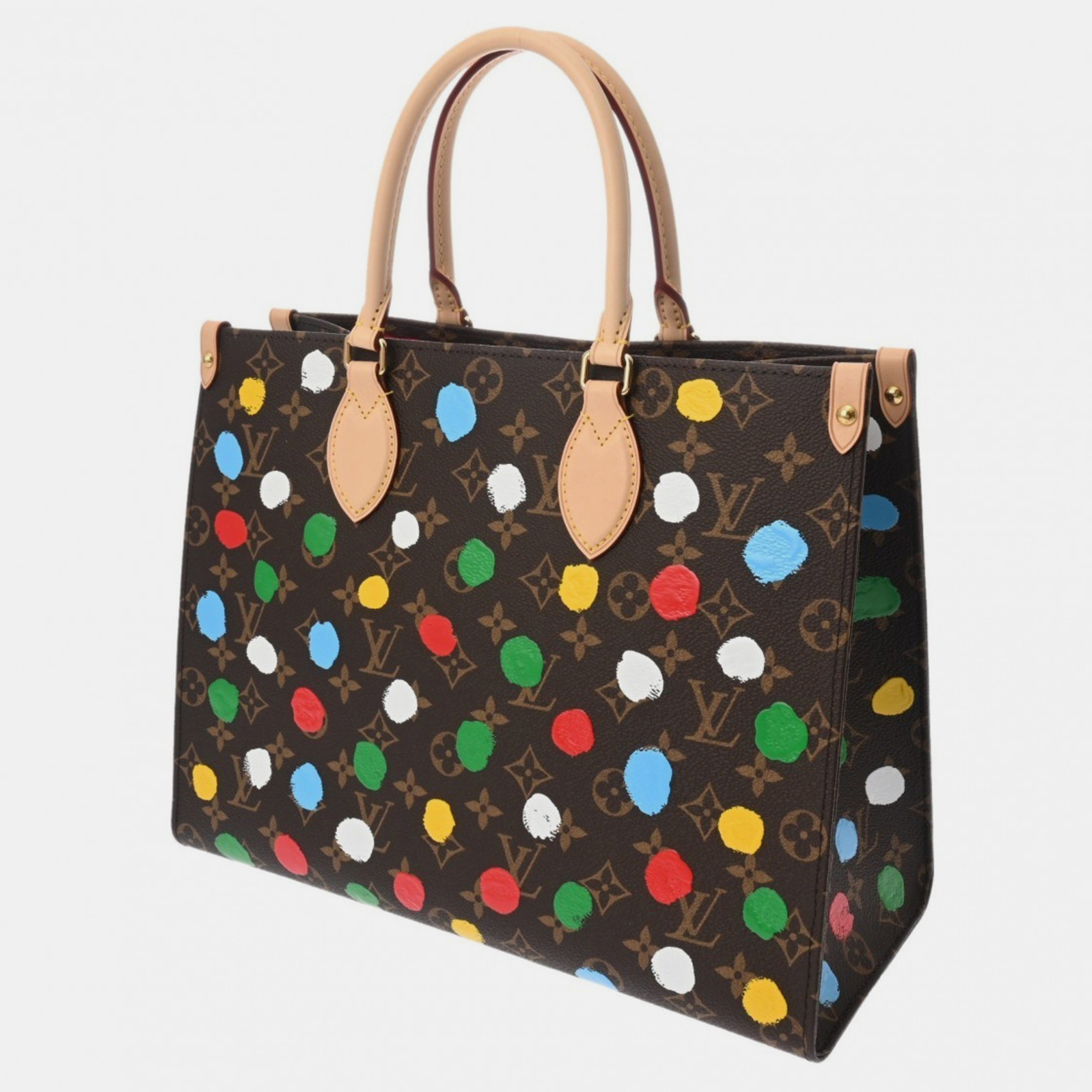 Louis Vuitton Brown/Multicolor Canvas Monogram On the Go MM Handbag 