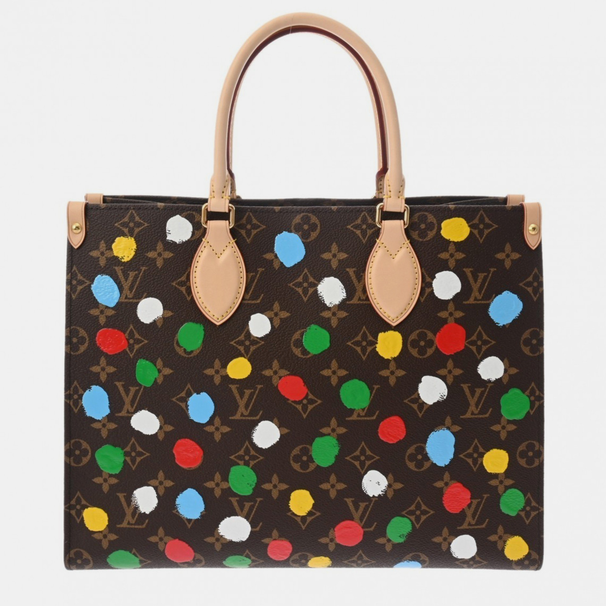 Louis Vuitton Brown/Multicolor Canvas Monogram On the Go MM Handbag 