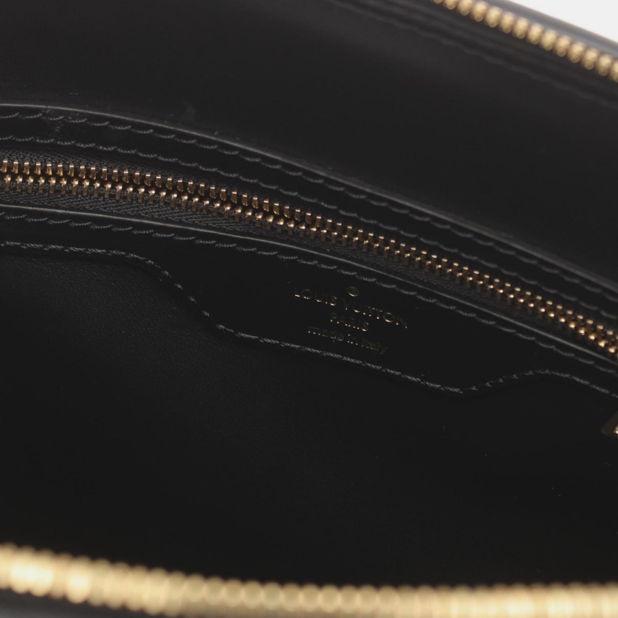Louis Vuitton Black Leather Maltage Alma PM Handbag 