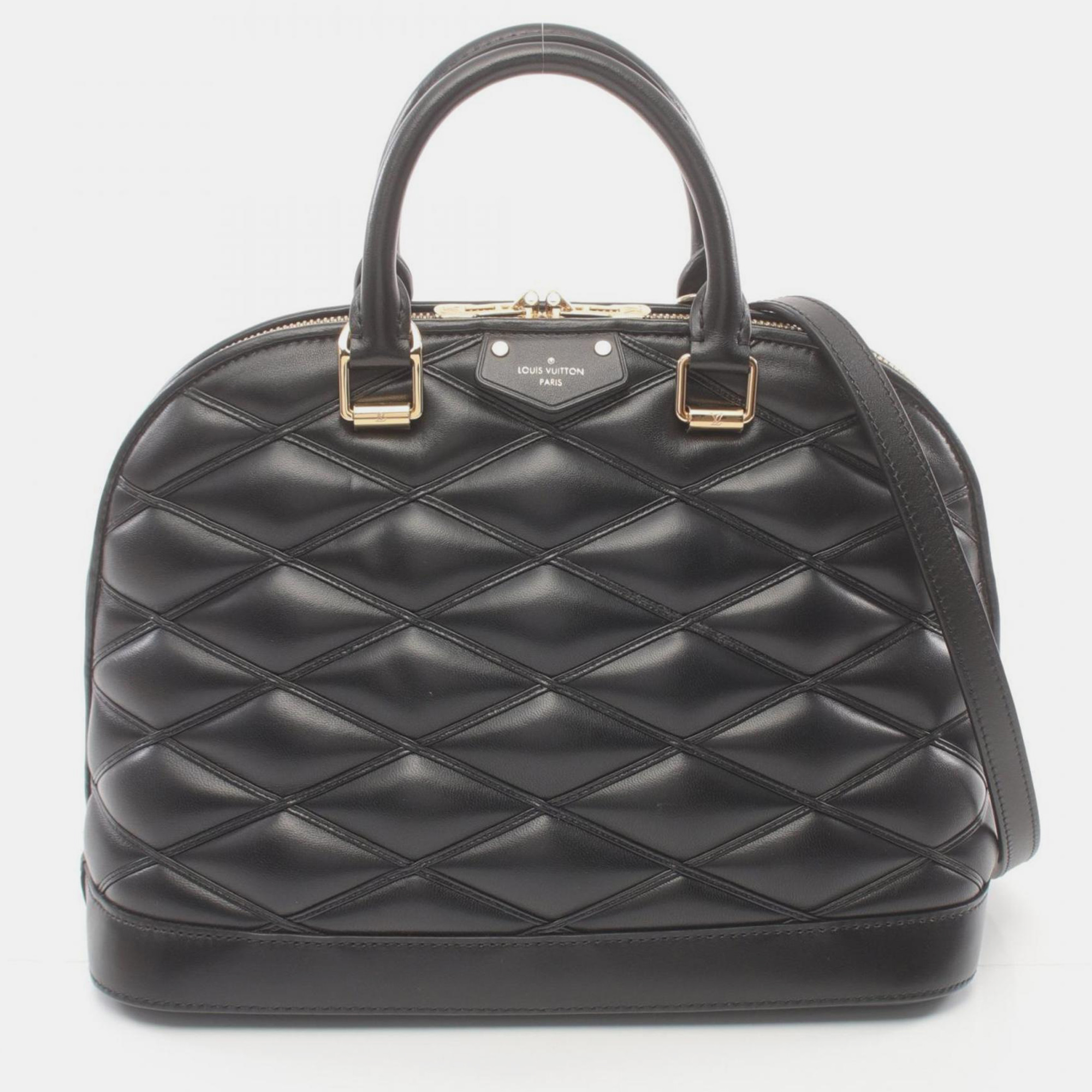 Louis Vuitton Black Leather Maltage Alma PM Handbag 