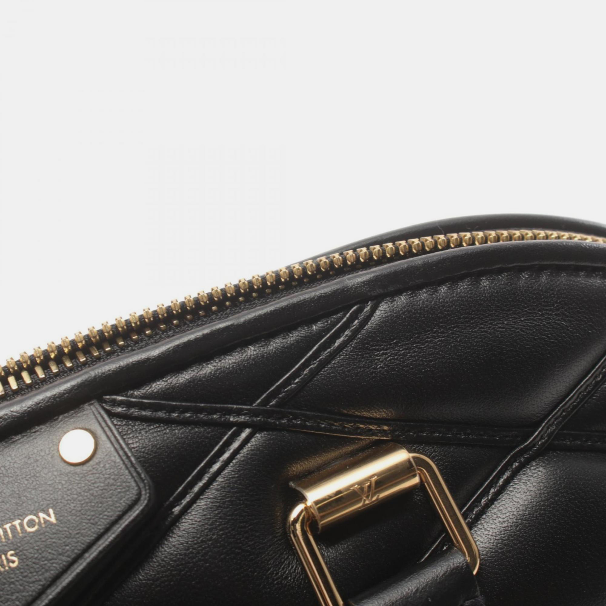 Louis Vuitton Black Leather Maltage Alma PM Handbag 