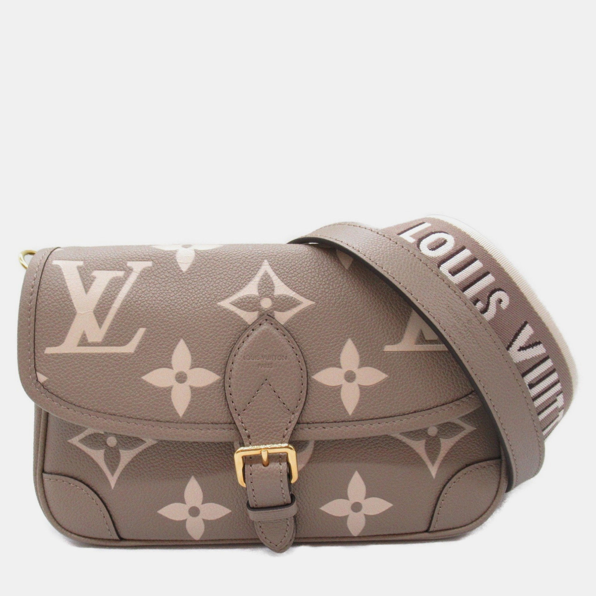 

Louis Vuitton Leather Monogram Empreinte Gray Diane Shoulder Bag, Grey