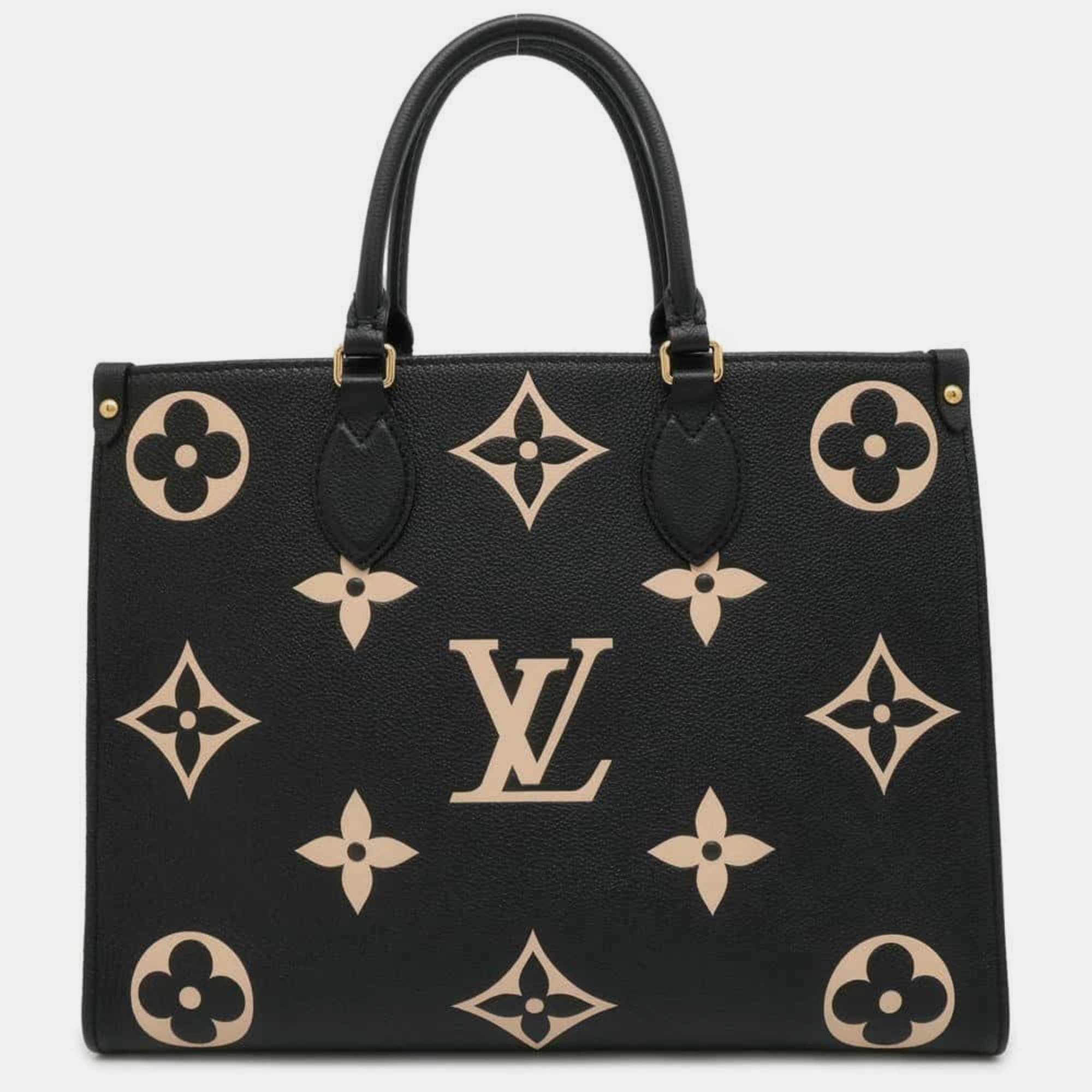 

Louis Vuitton Black Bicolor Monogram Empreinte On the Go MM Tote Bag