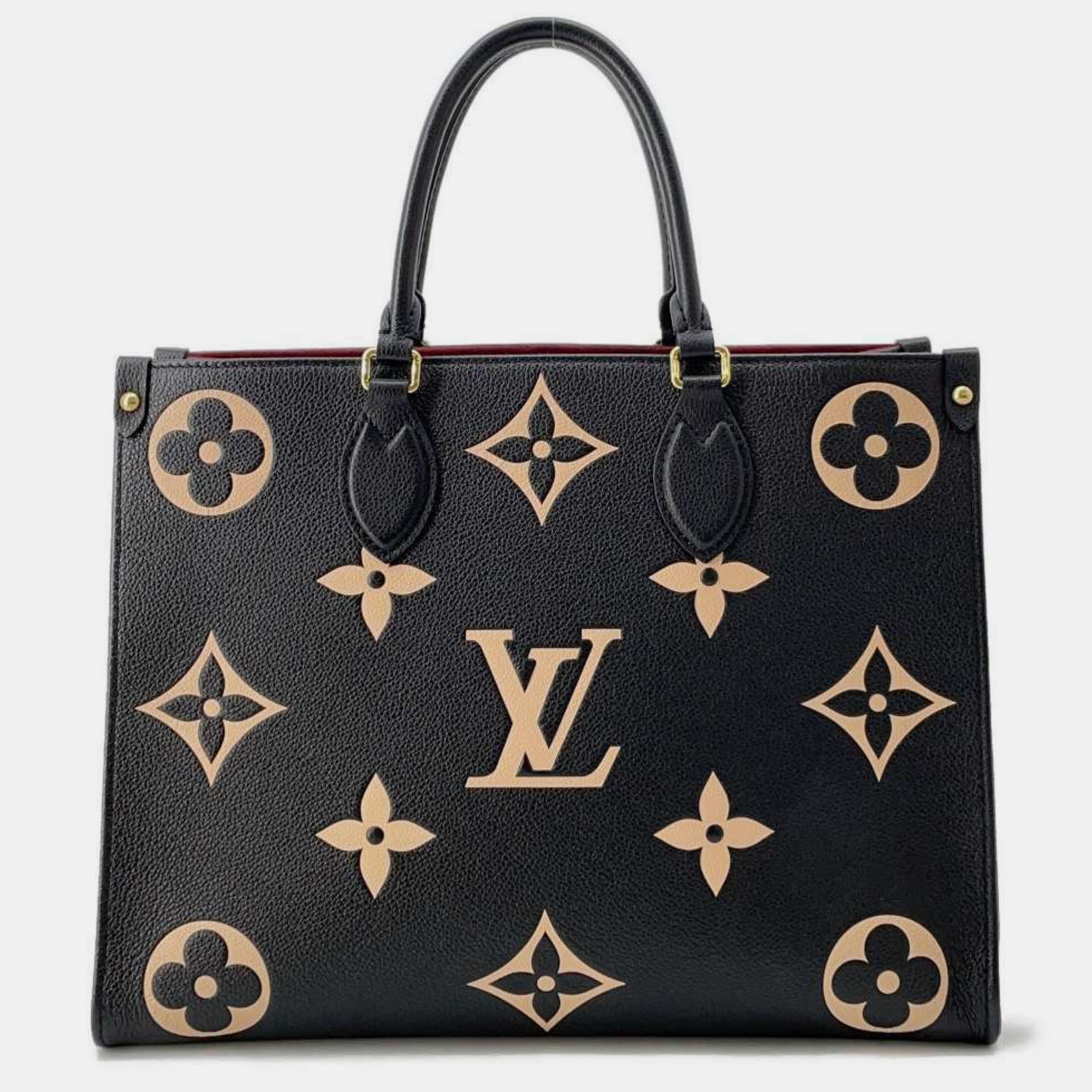 

Louis Vuitton Black Bicolor Monogram Empreinte On the Go MM Tote Bag
