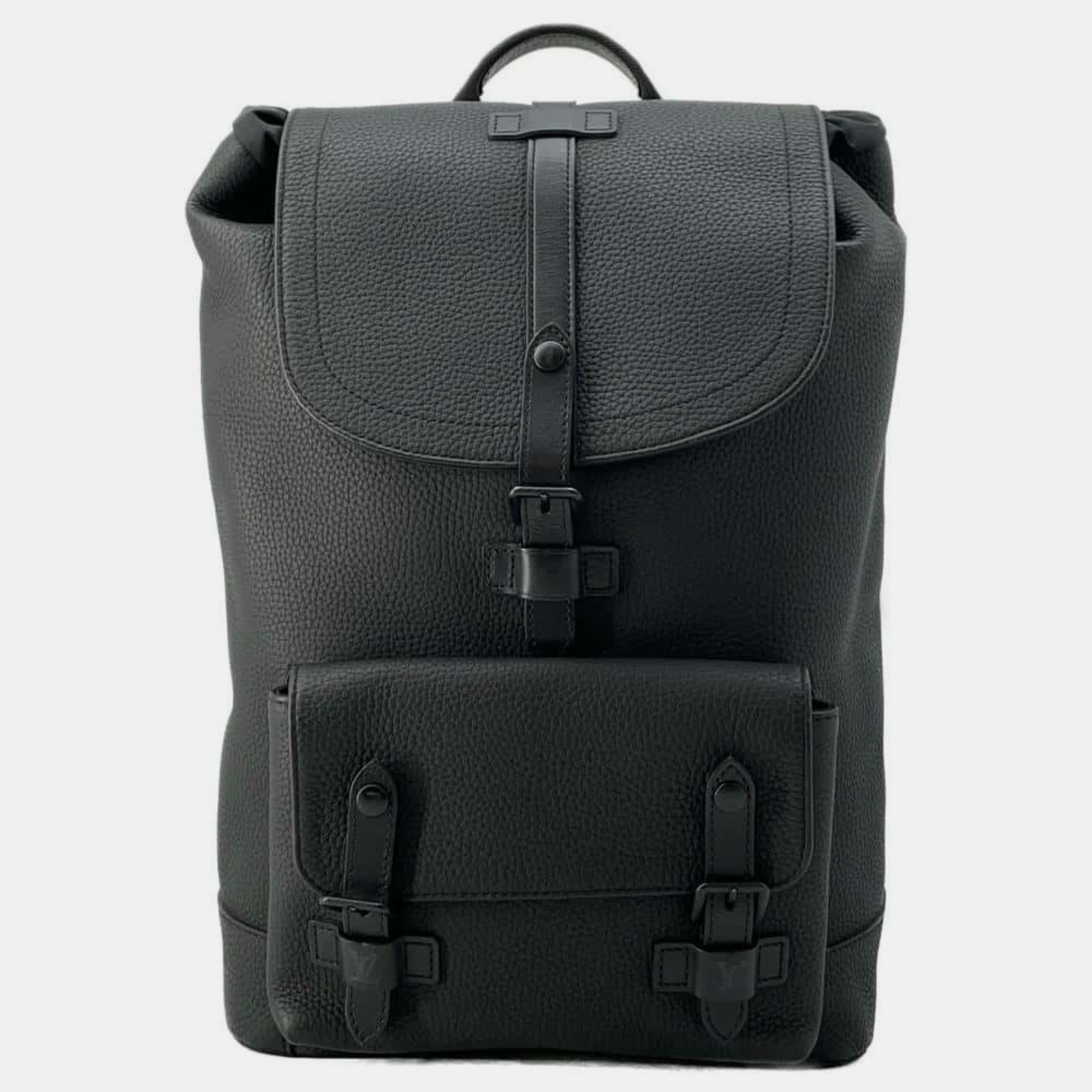 

Louis Vuitton Black Taurillon Leather Christopher Backpack