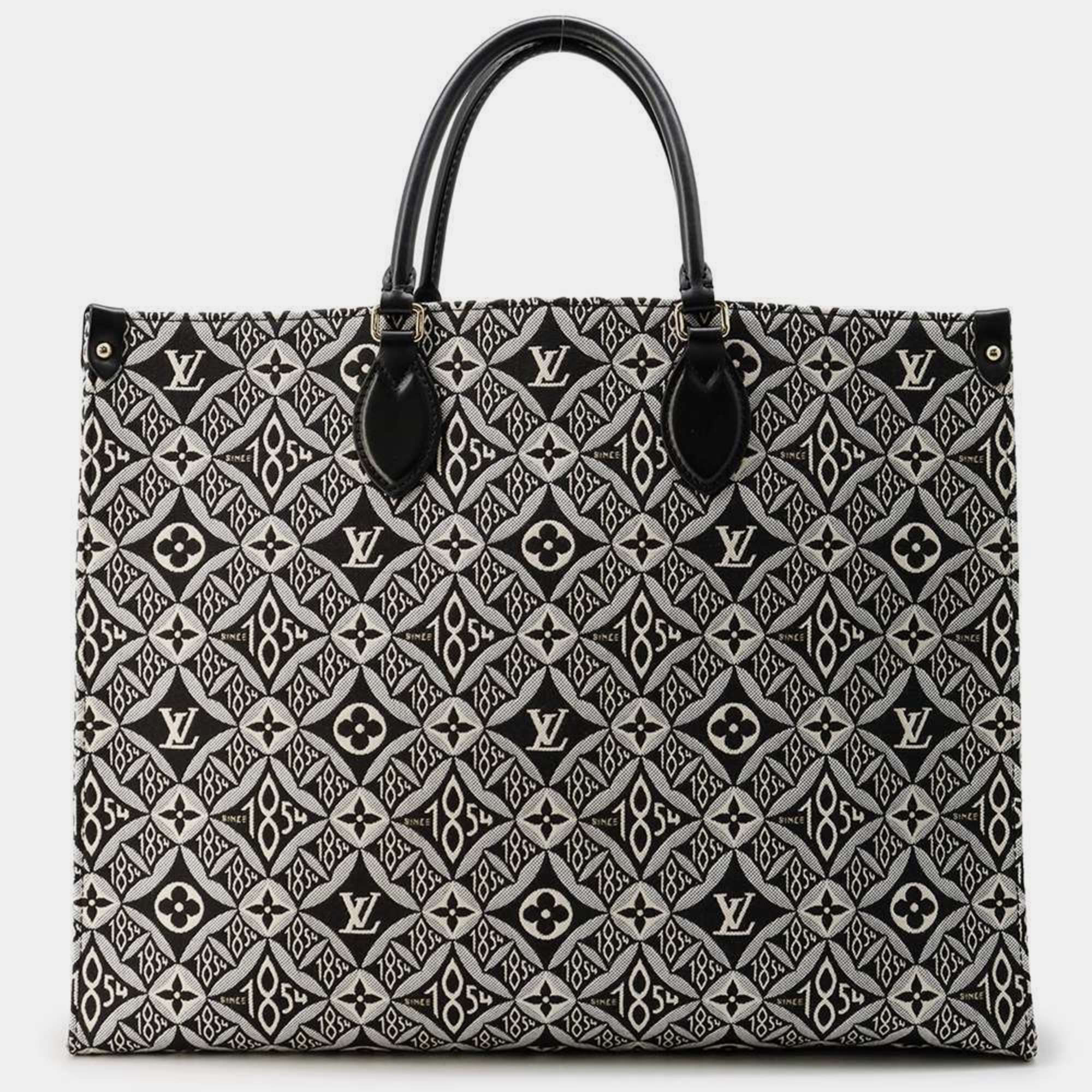 

Louis Vuitton Black Monogram Jacquard On-the-Go GM Tote Bag