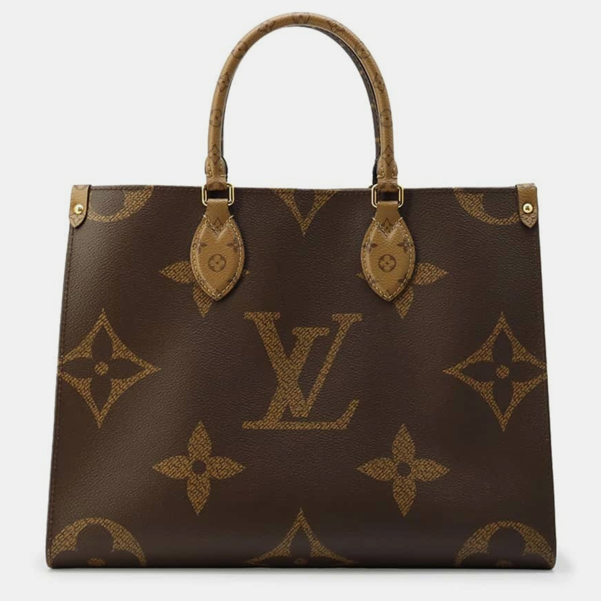 

Louis Vuitton Monogram Reverse Giant On-the-Go MM Tote Bag, Brown