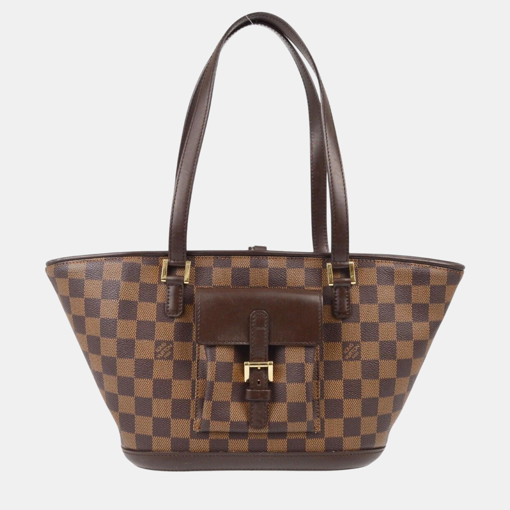 

Louis Vuitton Damier Manosque Tote Handbag, Brown