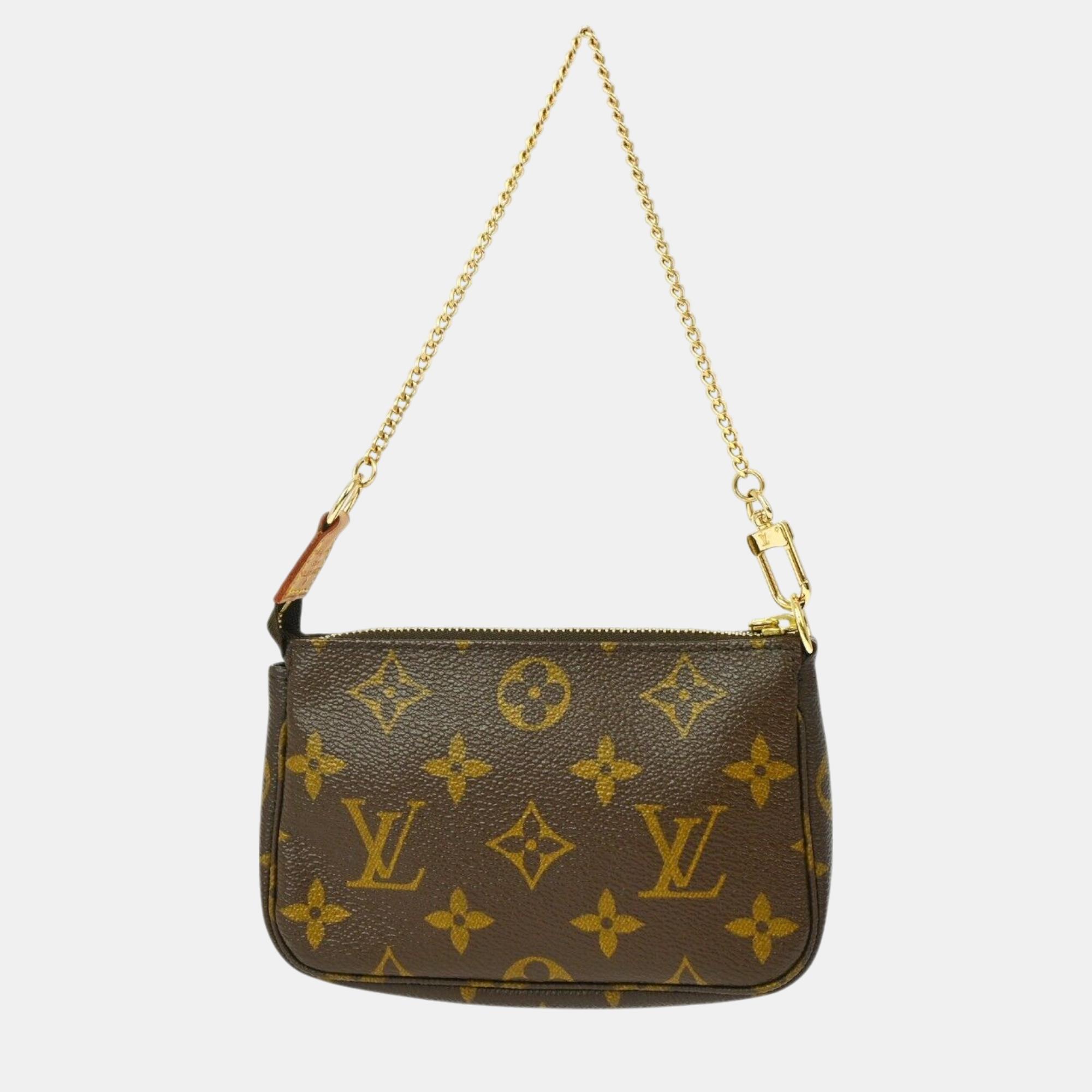 Louis Vuitton Monogram Mini Pochette Accessoires Handbag 