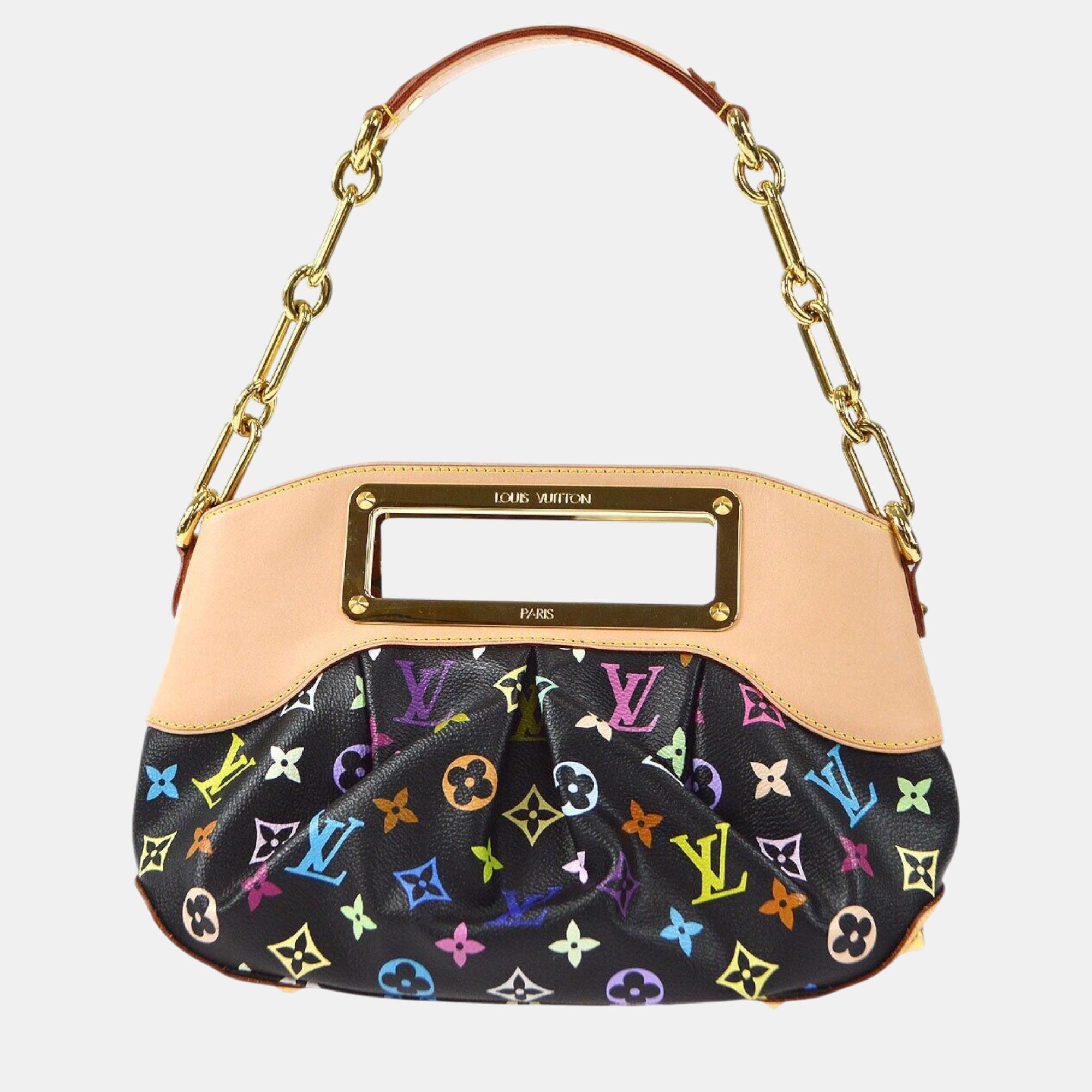 Louis Vuitton Black Monogram Multicolor Judy PM Handbag 