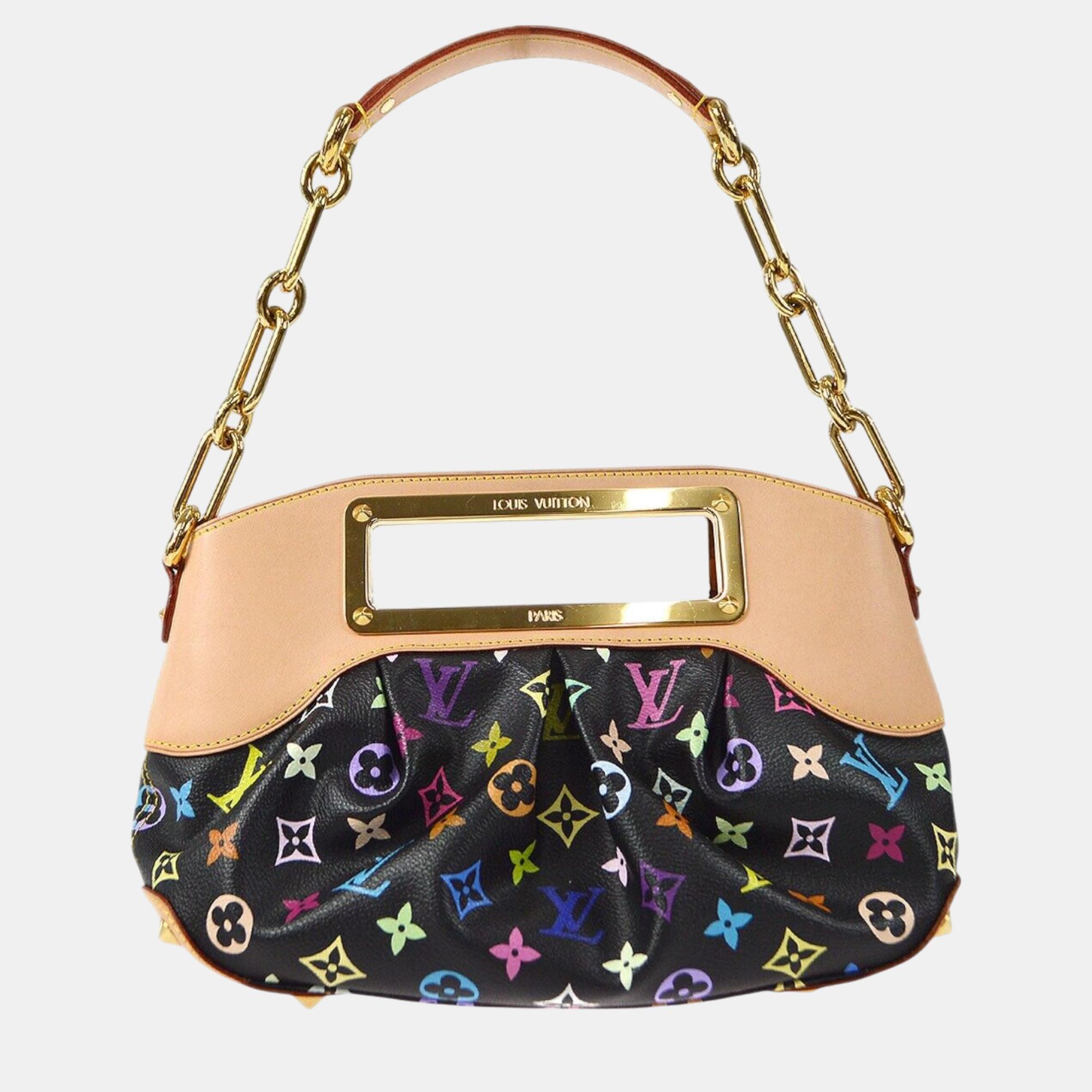 

Louis Vuitton Black Monogram Multicolor Judy PM Handbag