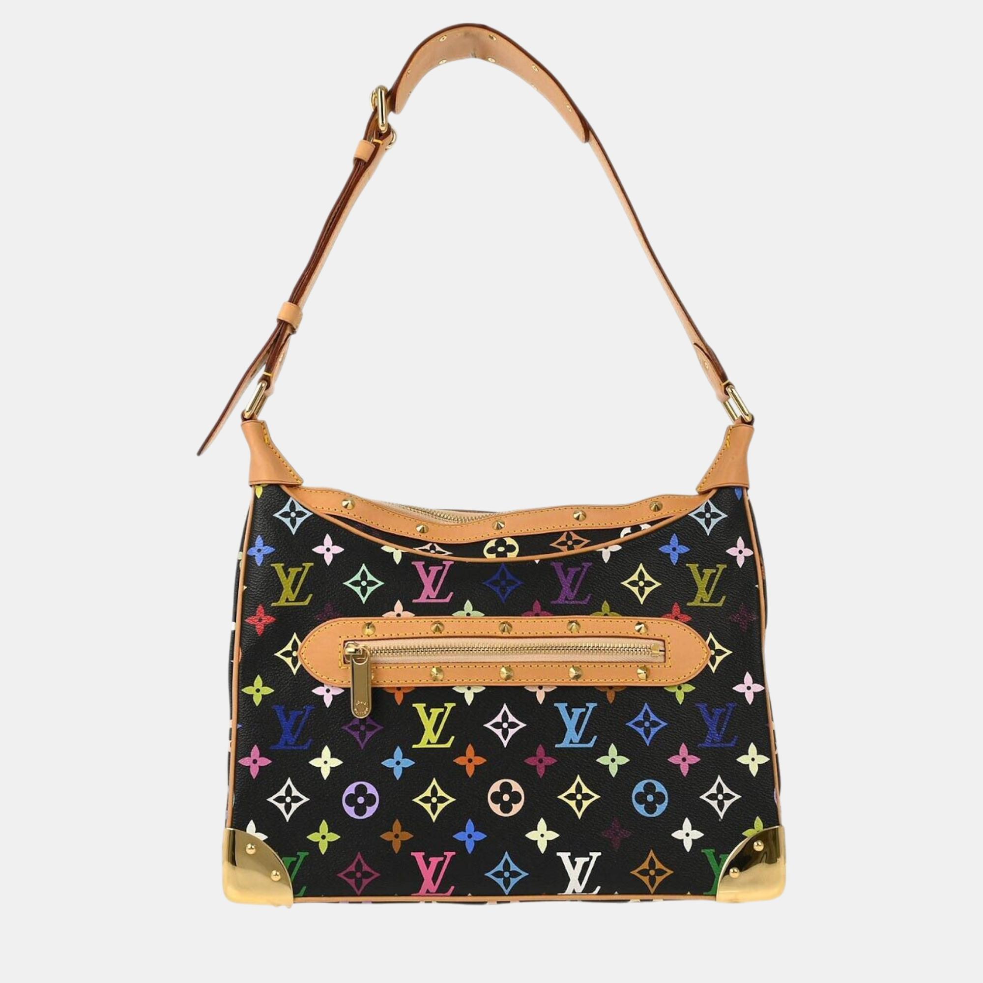 

Louis Vuitton Black Multicolor Boulogne Shoulder Bag