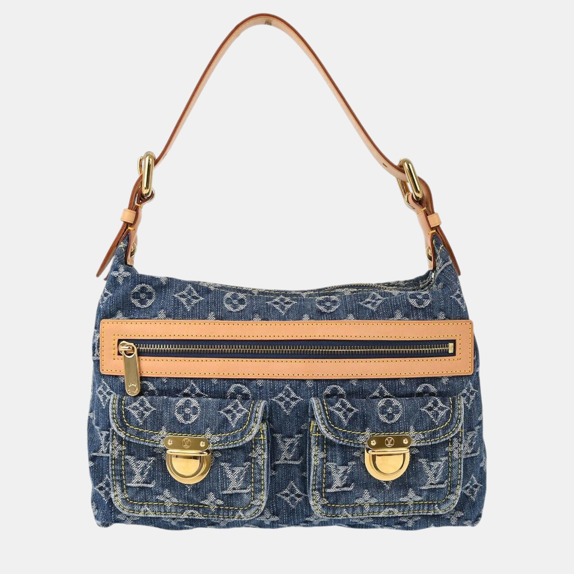 

Louis Vuitton Blue Monogram Denim Baggy PM Shoulder Bag