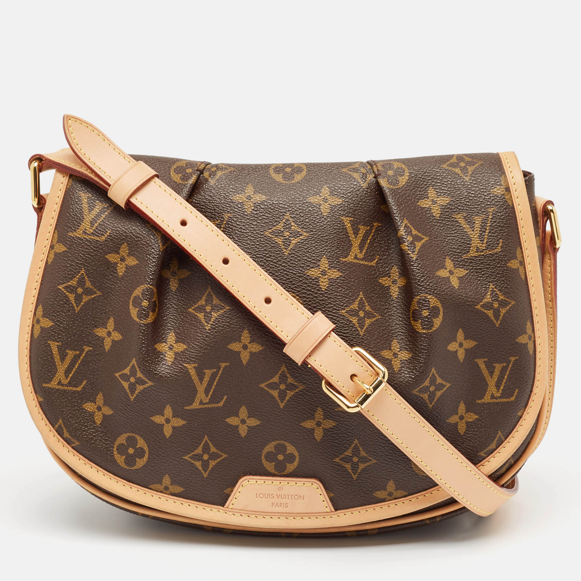 

Louis Vuitton Monogram Canvas Menilmontant PM Bag, Brown