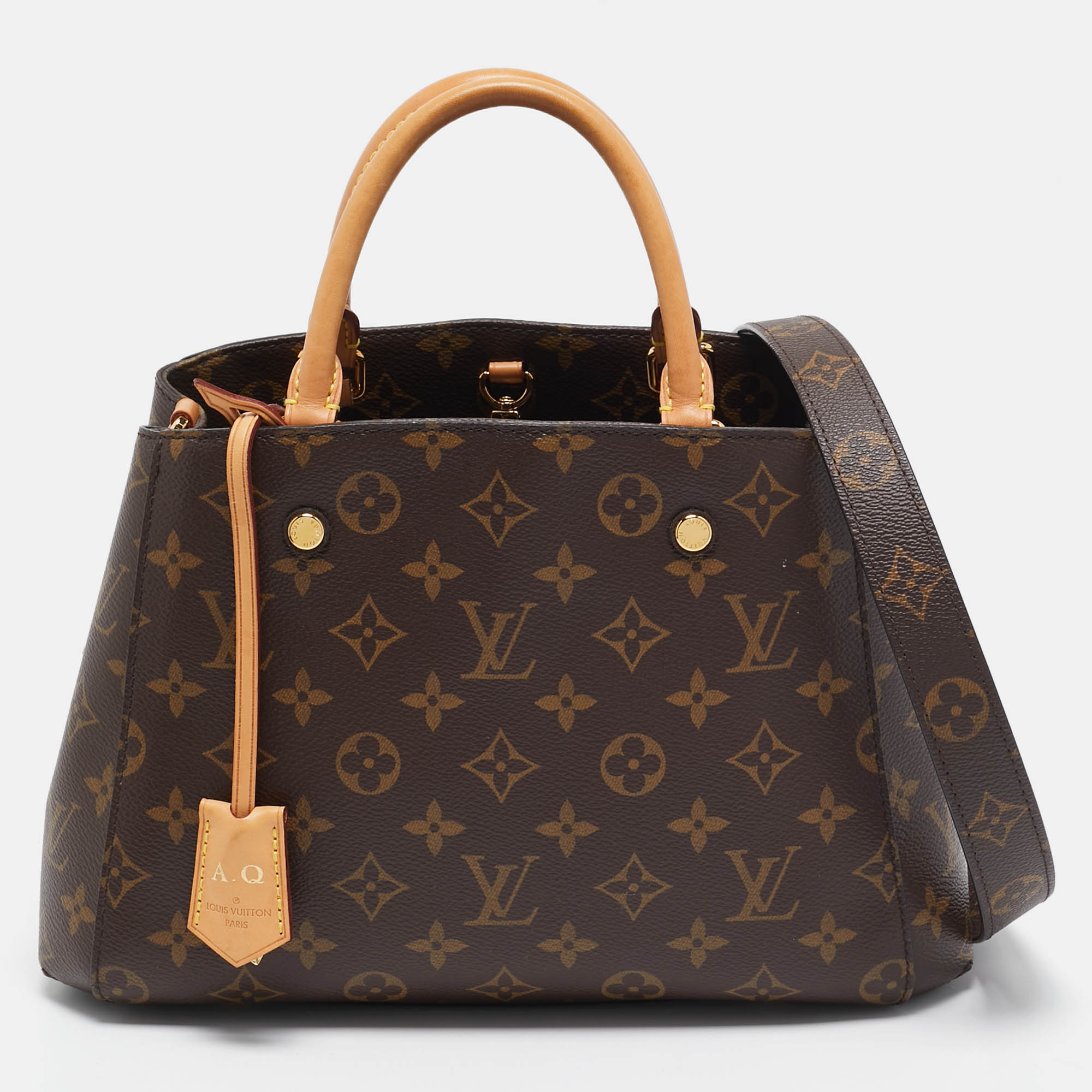 

Louis Vuitton Monogram Canvas Montaigne BB Bag, Brown