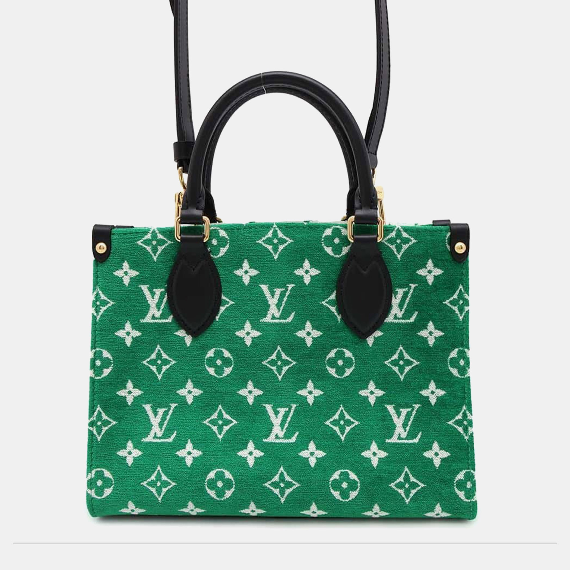 

Louis Vuitton Green Monogram Jacquard Velvet Onthego bag Size Pm