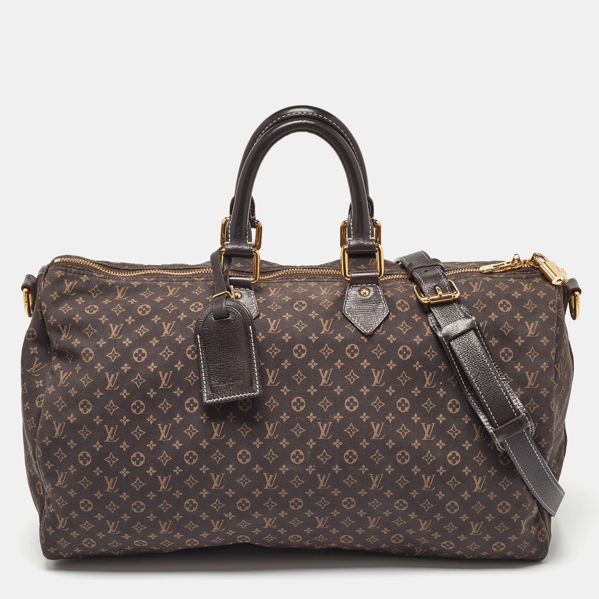 

Louis Vuitton Monogram Idylle Speedy Voyage Keepall Bandouliere 45 Bag, Brown